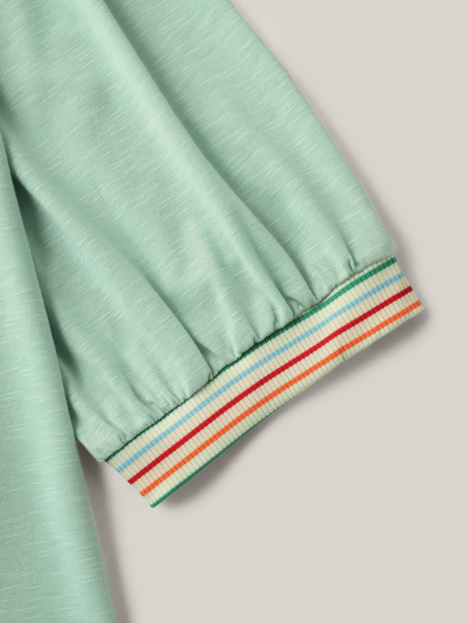 Plain Puff Sleeve Crew Neck T-Shirt - Image 6
