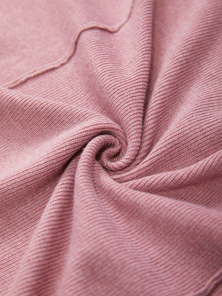 Plain Raglan Sleeve Eyelet Button Fly Cardigan - Image 7