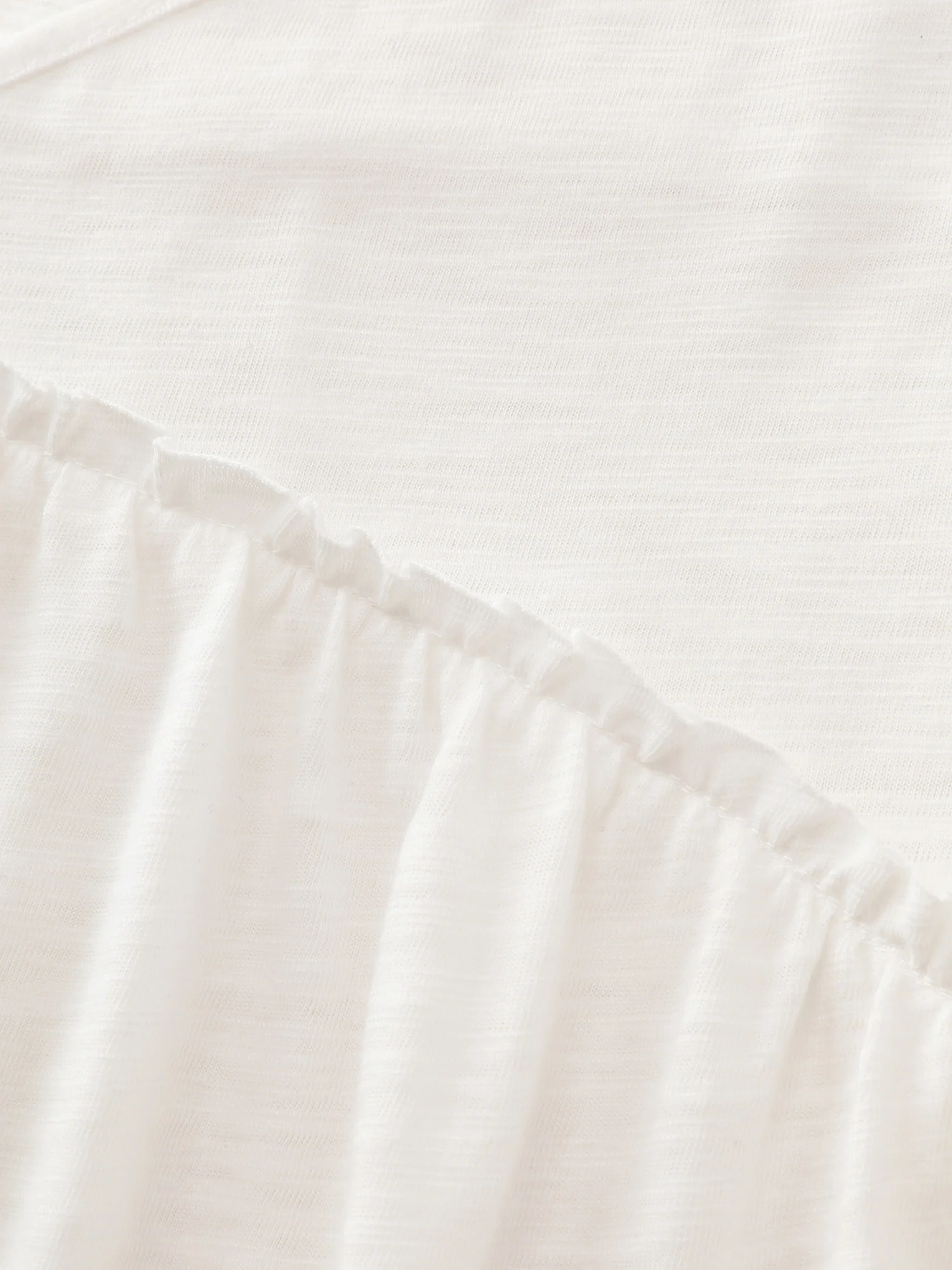 Plain Ruffled Sleeve Relaxed-Fit T-Shirt - Image 5