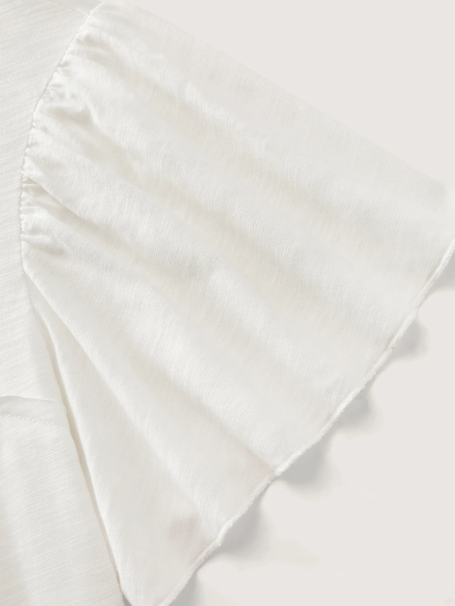 Plain Ruffled Sleeve Relaxed-Fit T-Shirt - Image 6