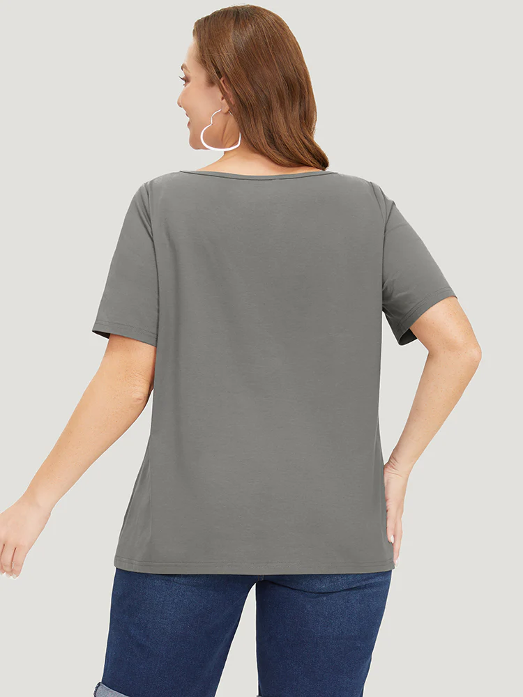 UltraCool Plain Short Sleeve Scoop Neck T-shirt - Image 2