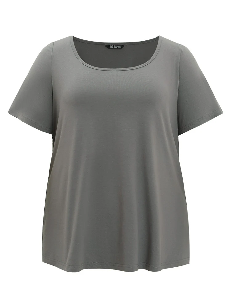 UltraCool Plain Short Sleeve Scoop Neck T-shirt - Image 8