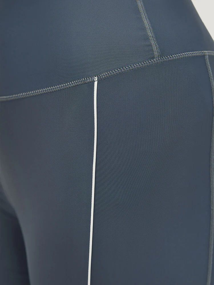 Plain Skinny Quilted Ankle Leggings - Image 7