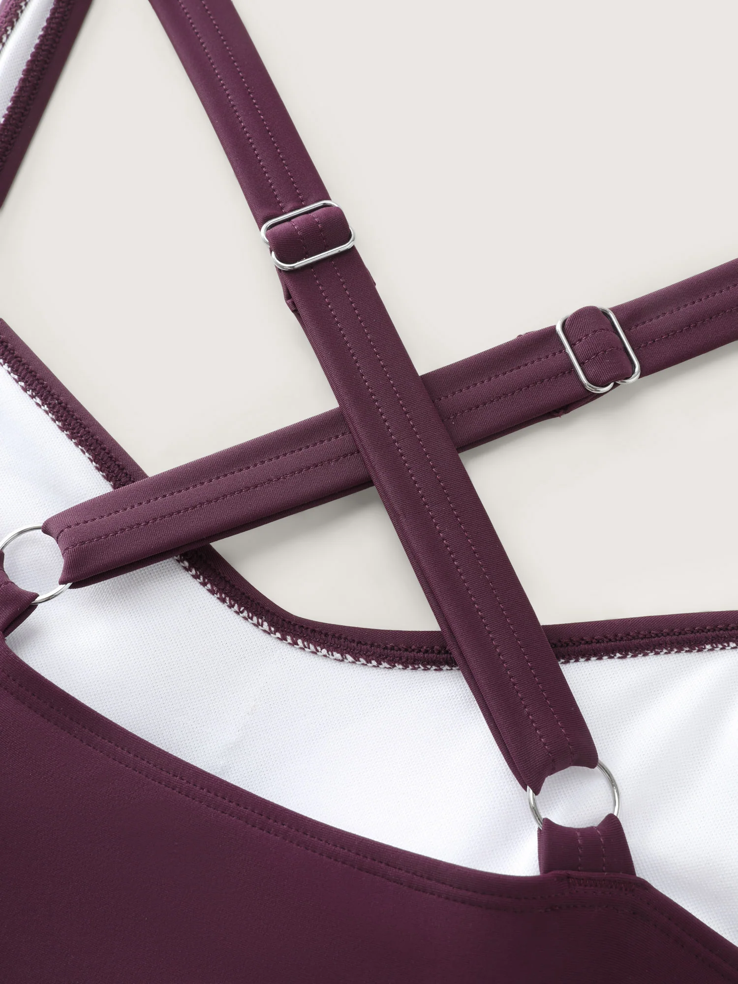 Plain Spliced Pocket One-Piece Swimsuit - Image 5