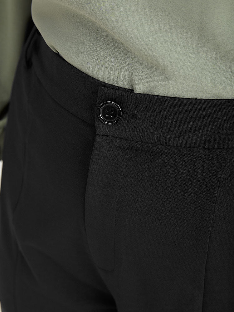 Plain Split Front Pleated Pants - Image 8