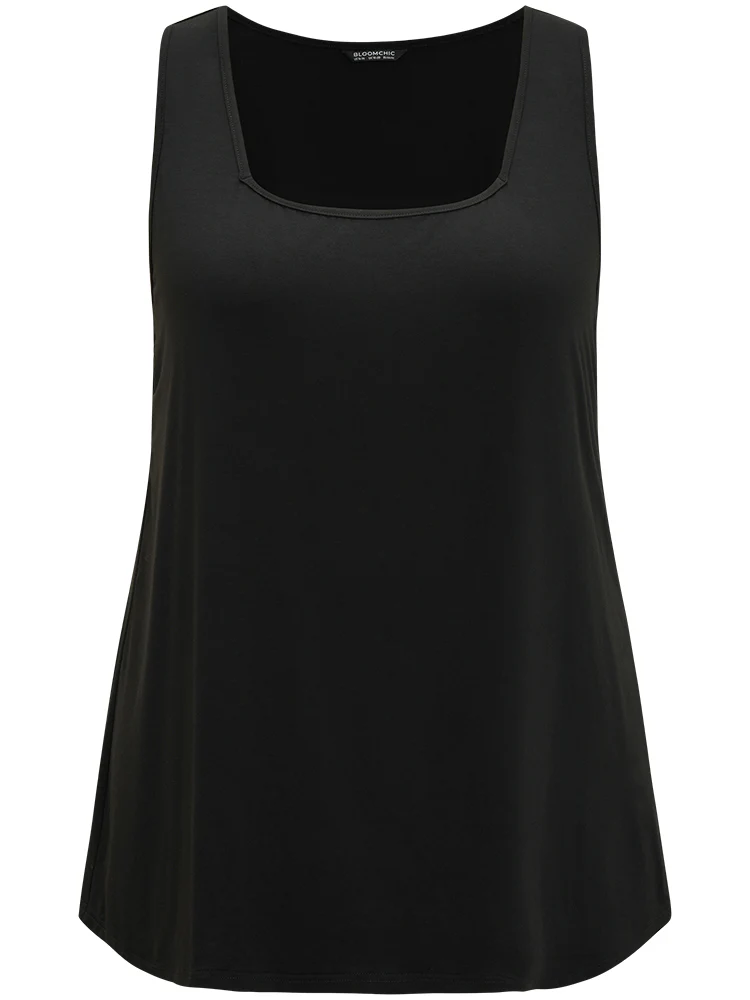 Supersoft Essentials Plain Square Neck Skinny Tank Top - Image 7
