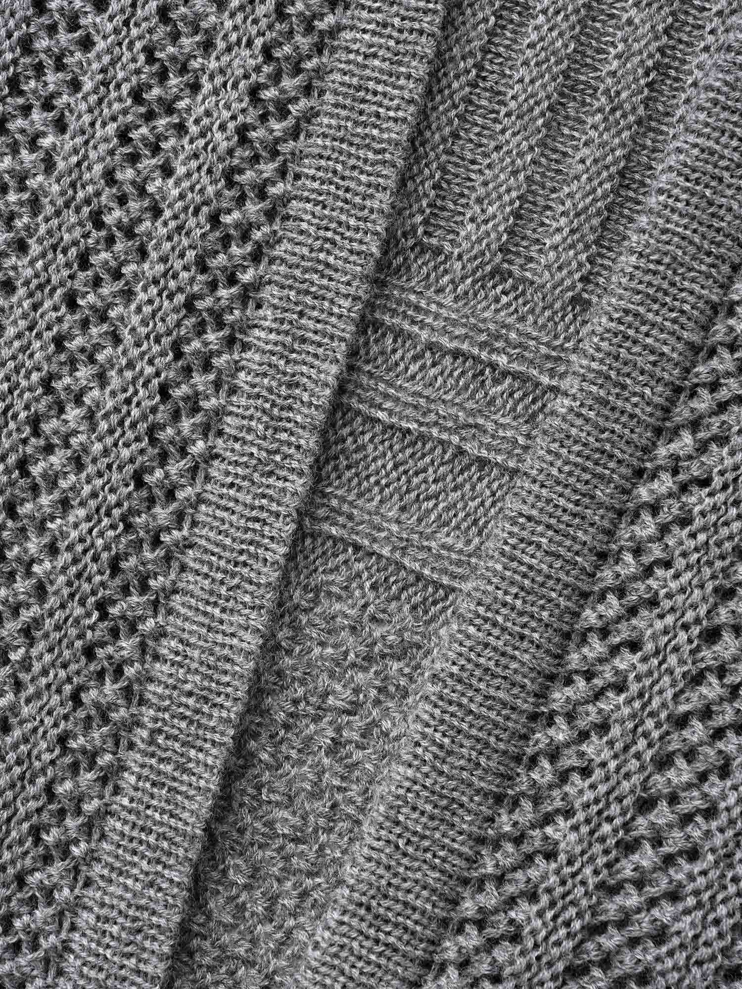 Plain Textured Kimono Collar Cardigan - Image 16