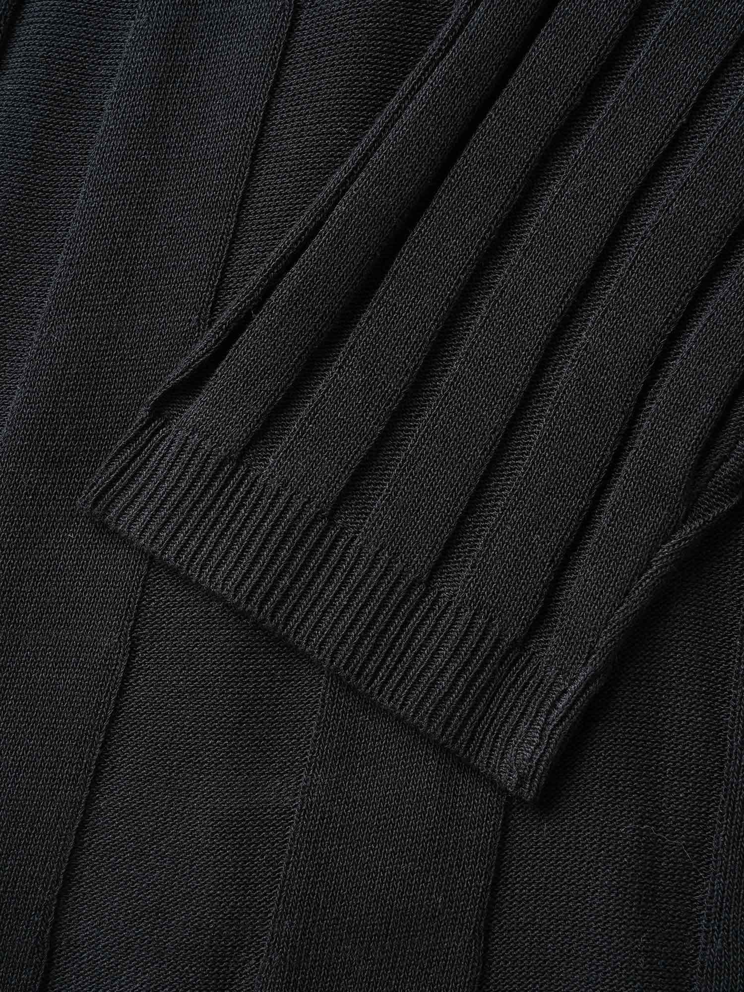 Plain Textured Kimono Collar Cardigan - Image 8