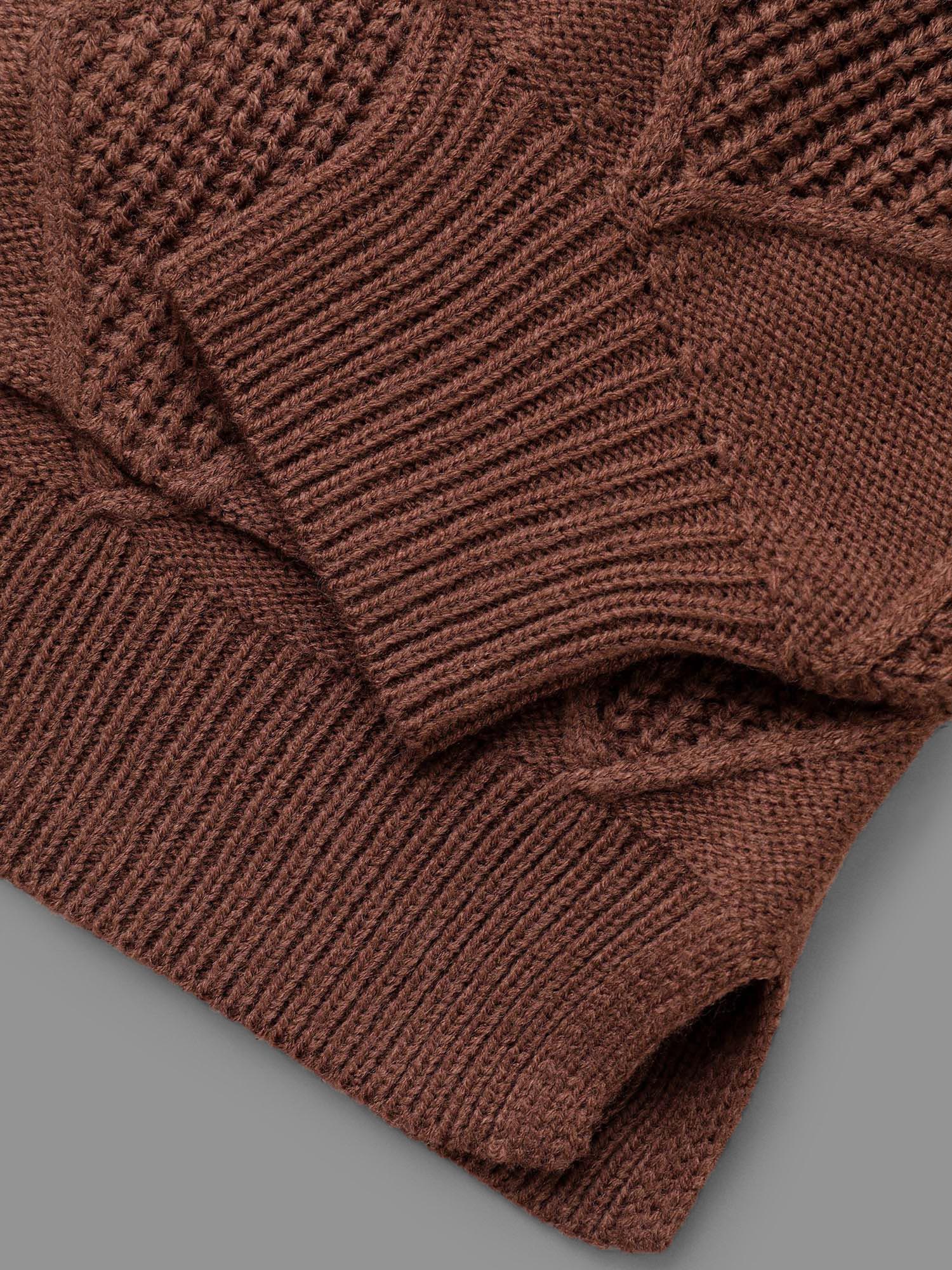 Plain Textured Pocket Drop Shoulder Cardigan - Image 7