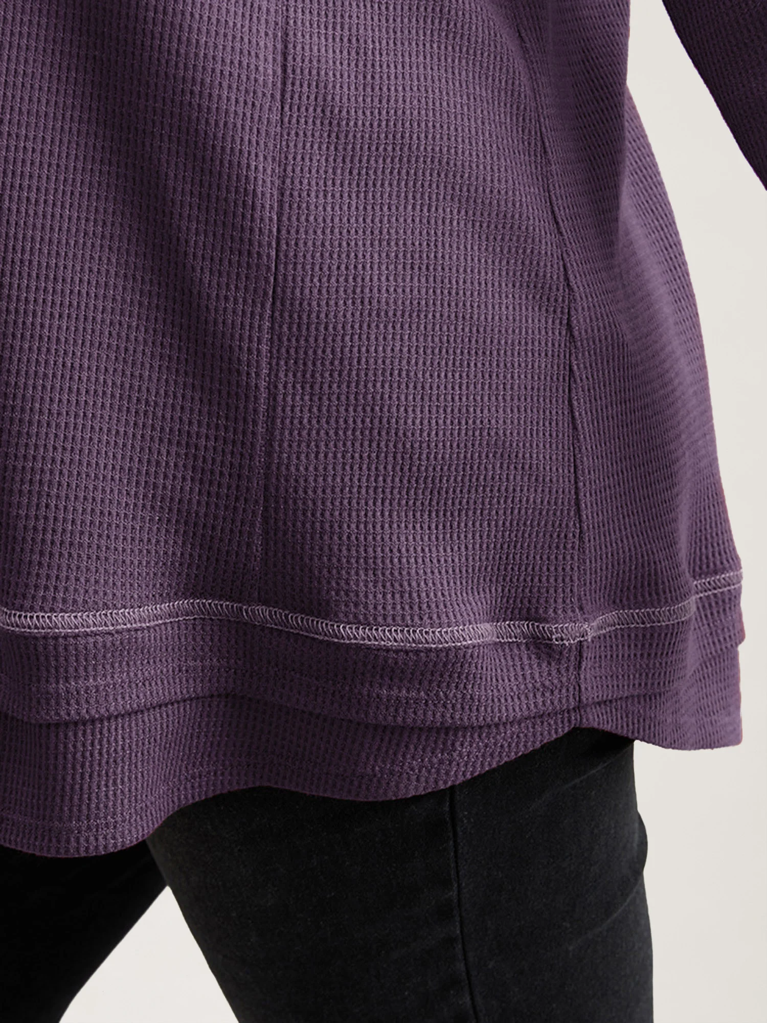 Plain Textured Stitch Raglan Sleeve Sweatshirt - Image 6