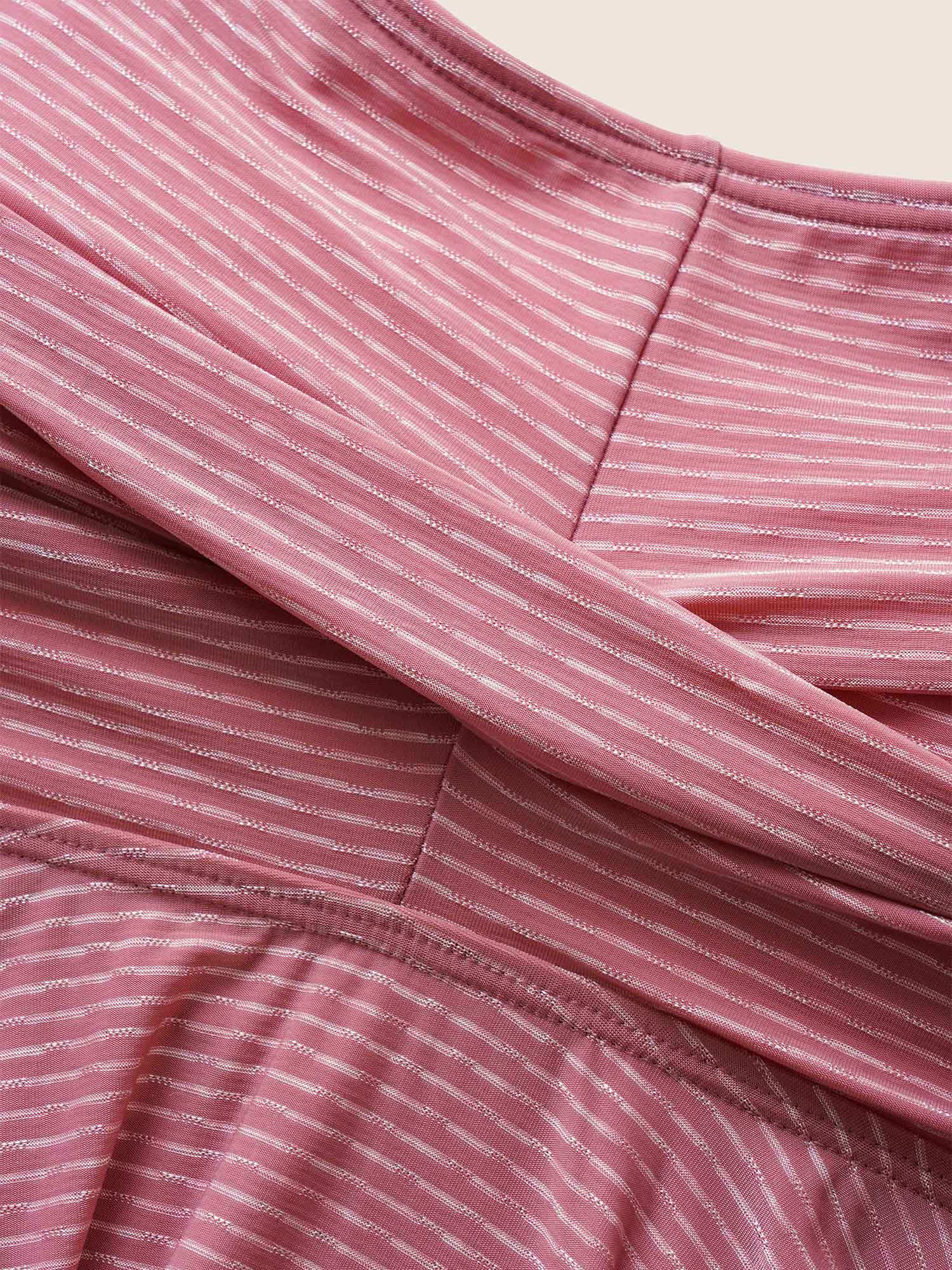 Plain Twist Front Gathered Swim Top - Image 5