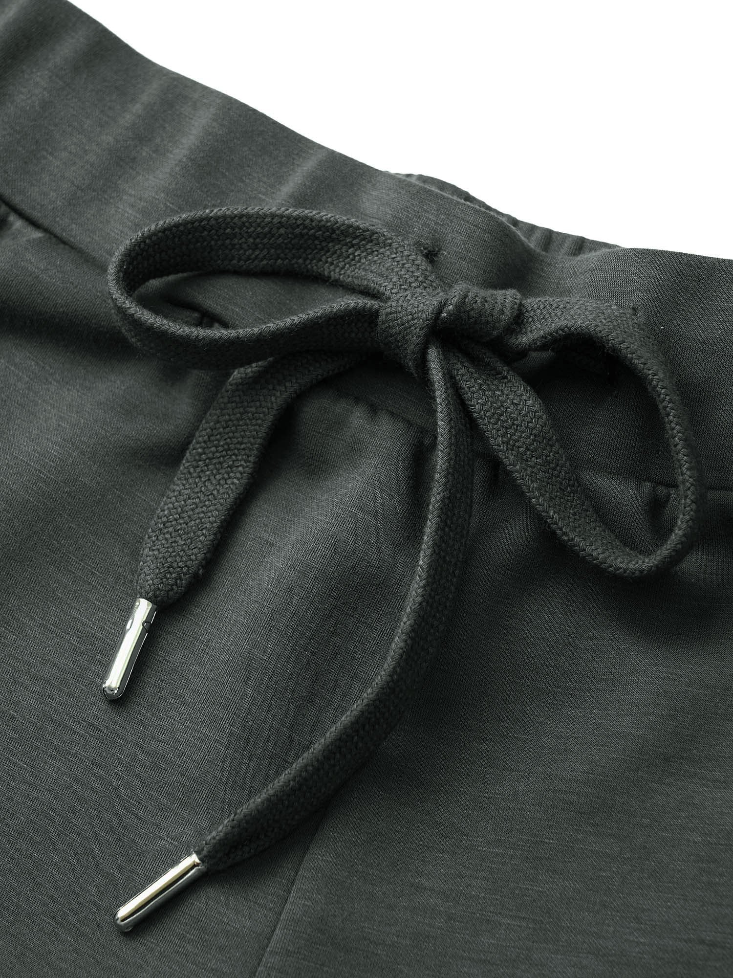Plain Wideband Waist Drawstring Pants - Image 5