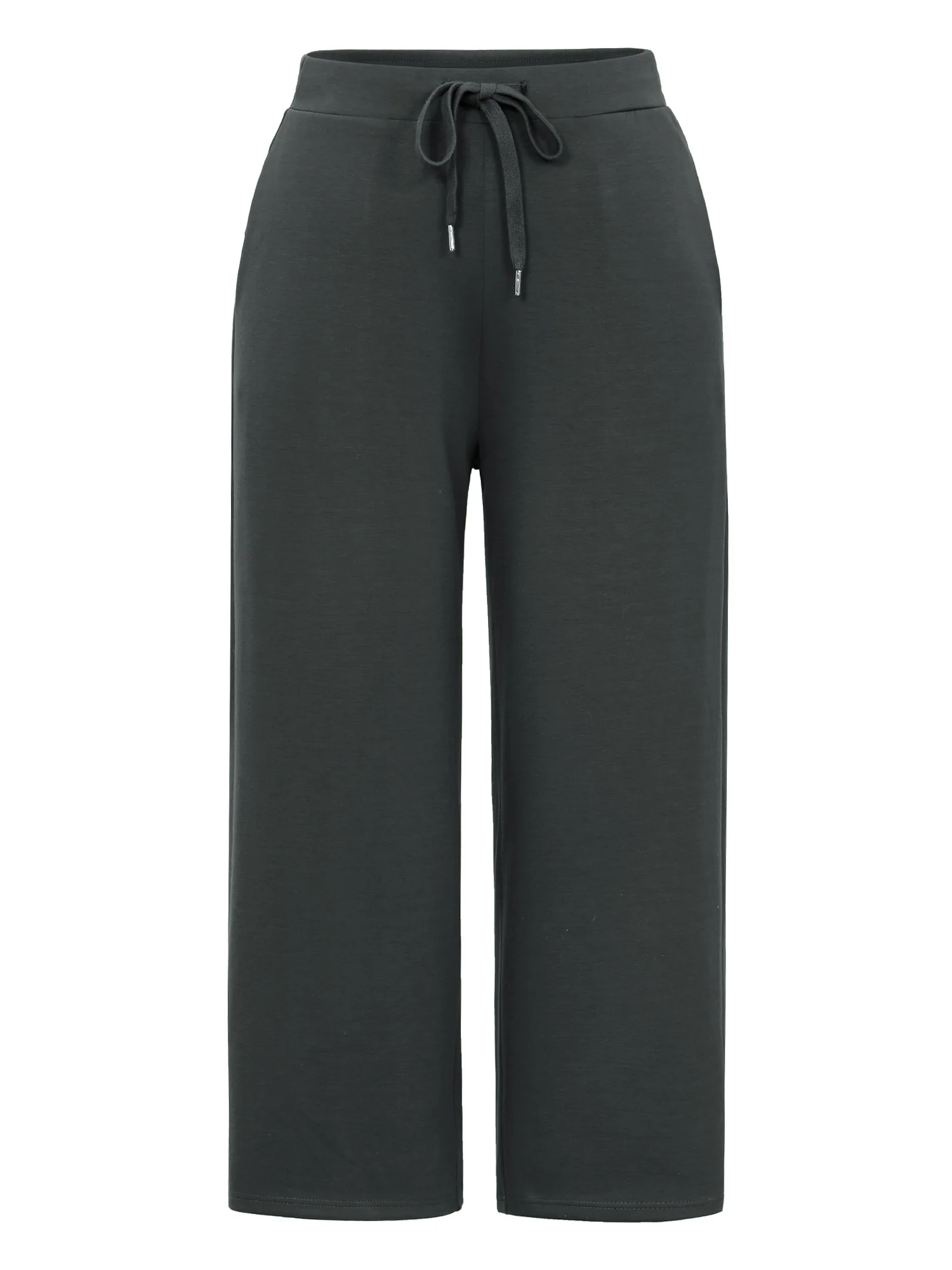 Plain Wideband Waist Drawstring Pants - Image 6