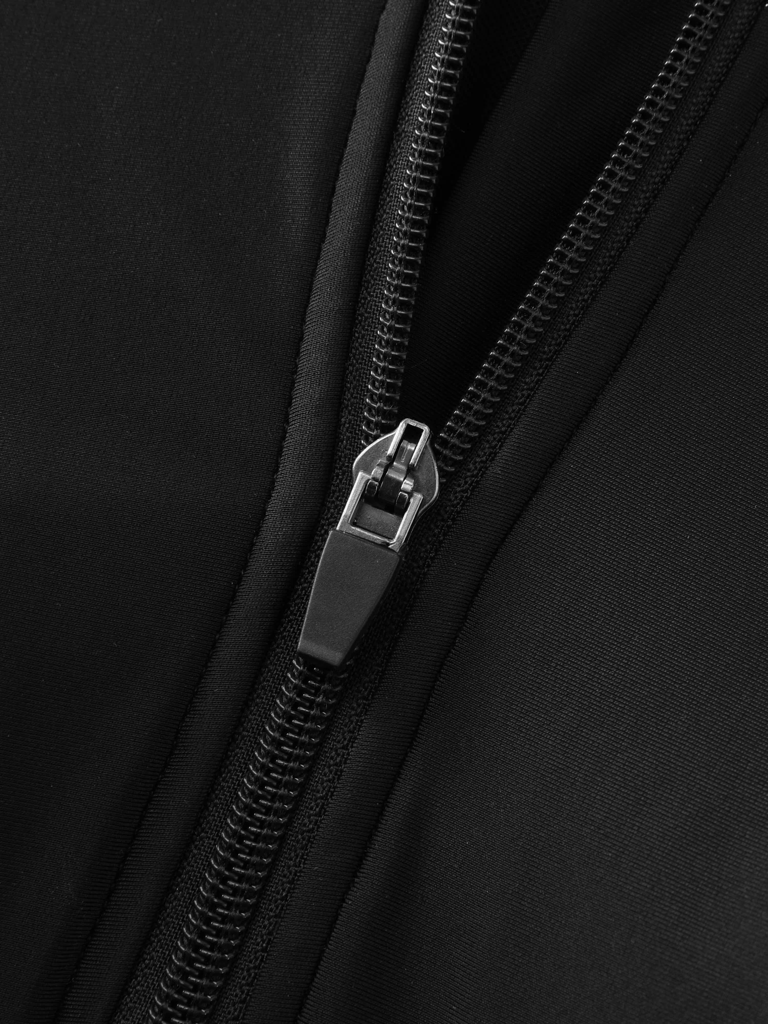 Plain Zipper Pocket One Piece Swimsuit - Image 8