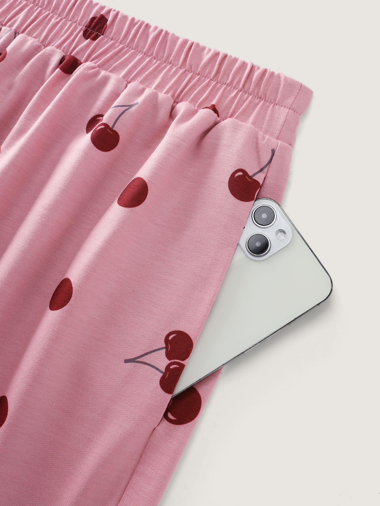 Playful Cherry Print Loungewear Set - Image 12