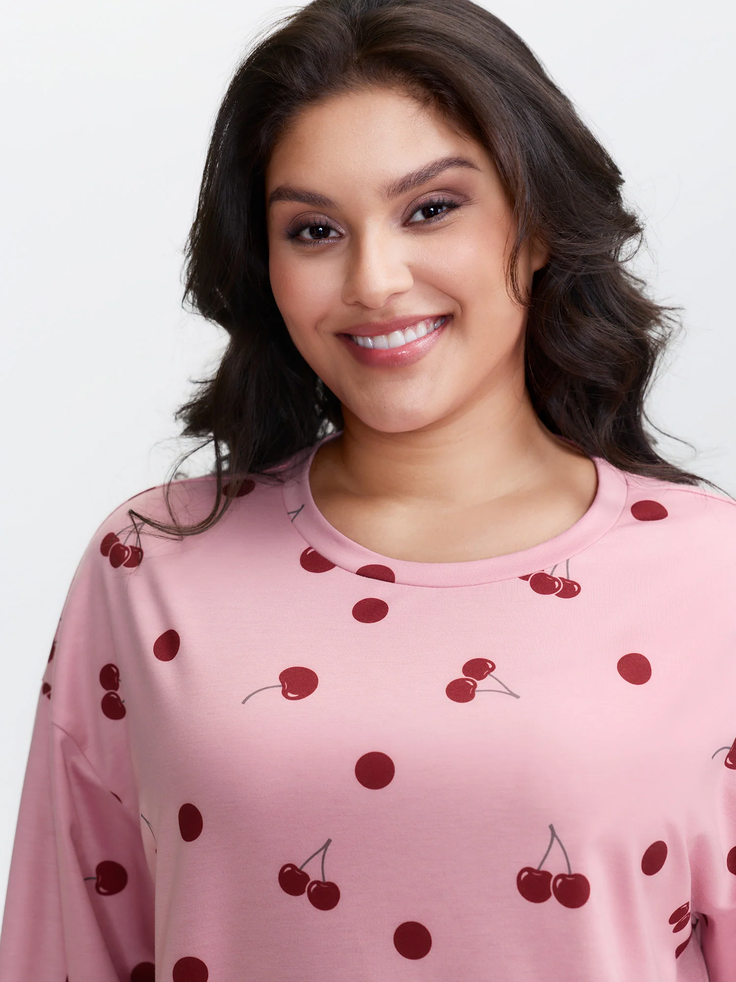 Playful Cherry Print Loungewear Set - Image 3