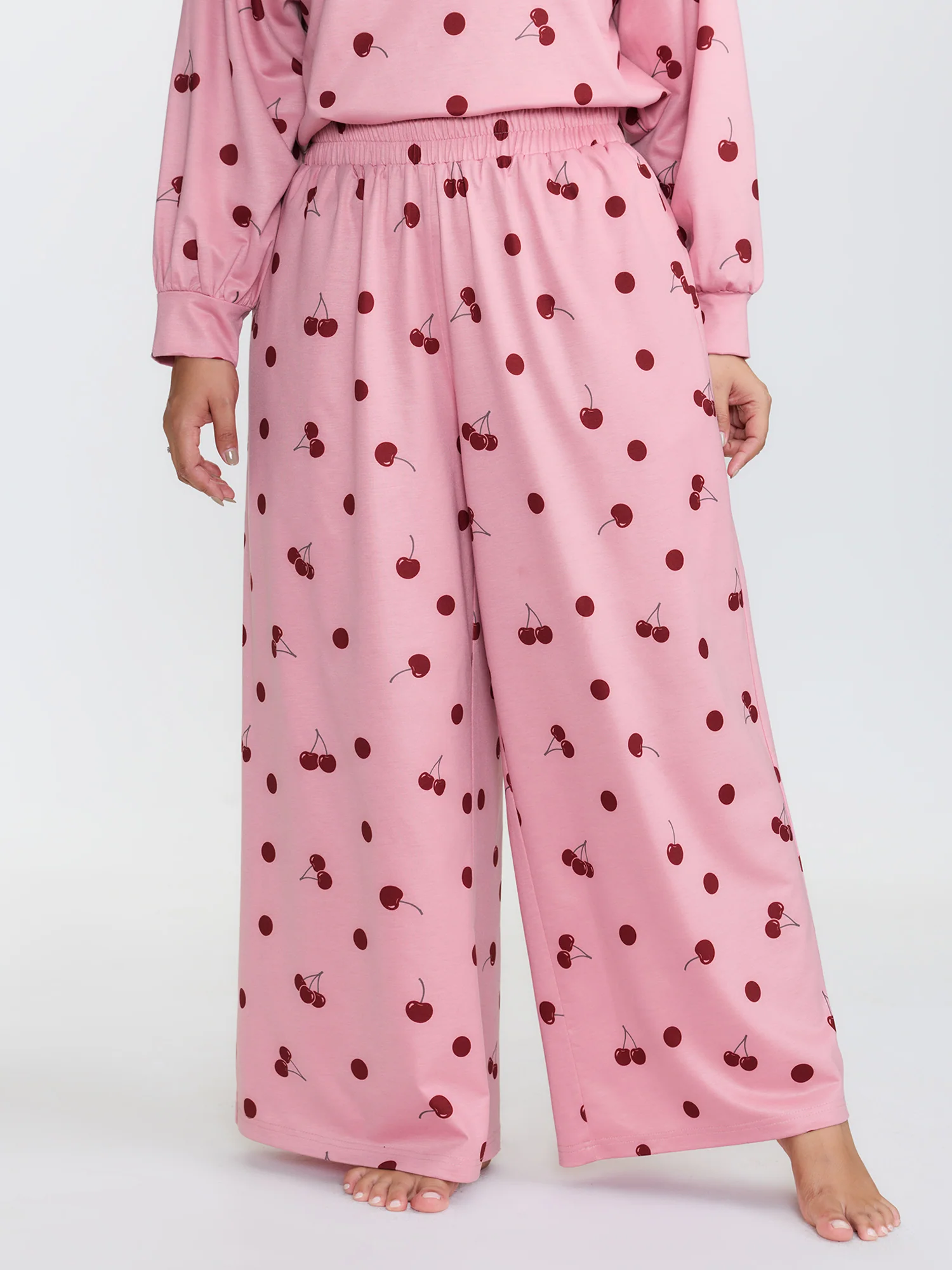 Playful Cherry Print Loungewear Set - Image 4
