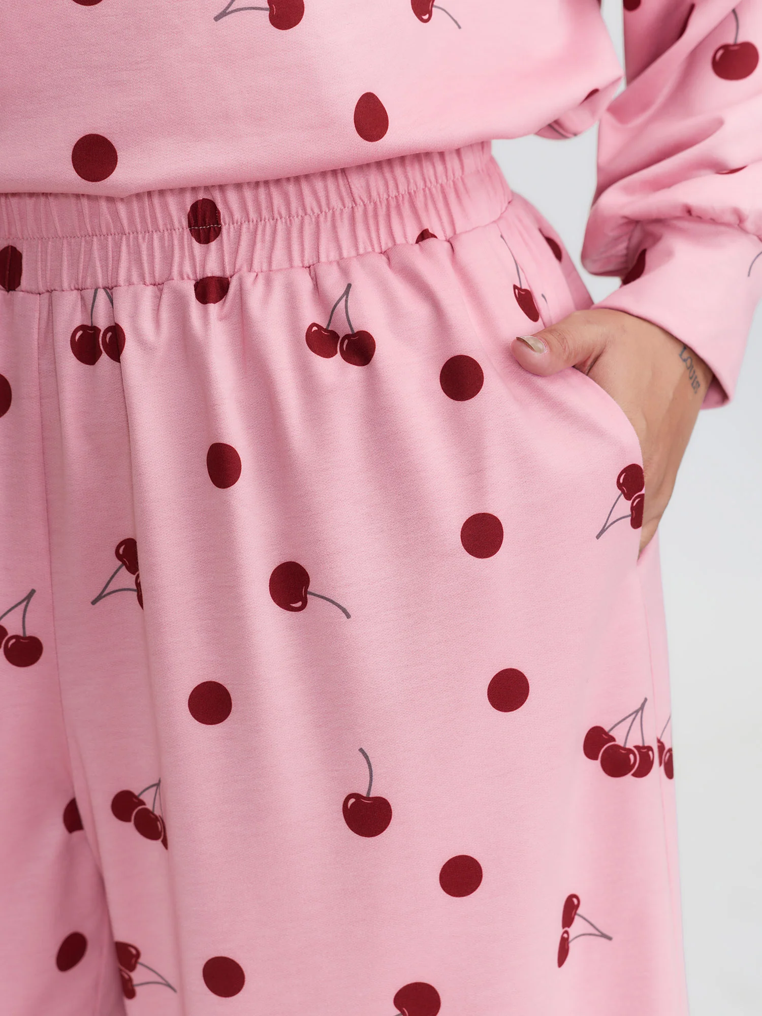 Playful Cherry Print Loungewear Set - Image 5