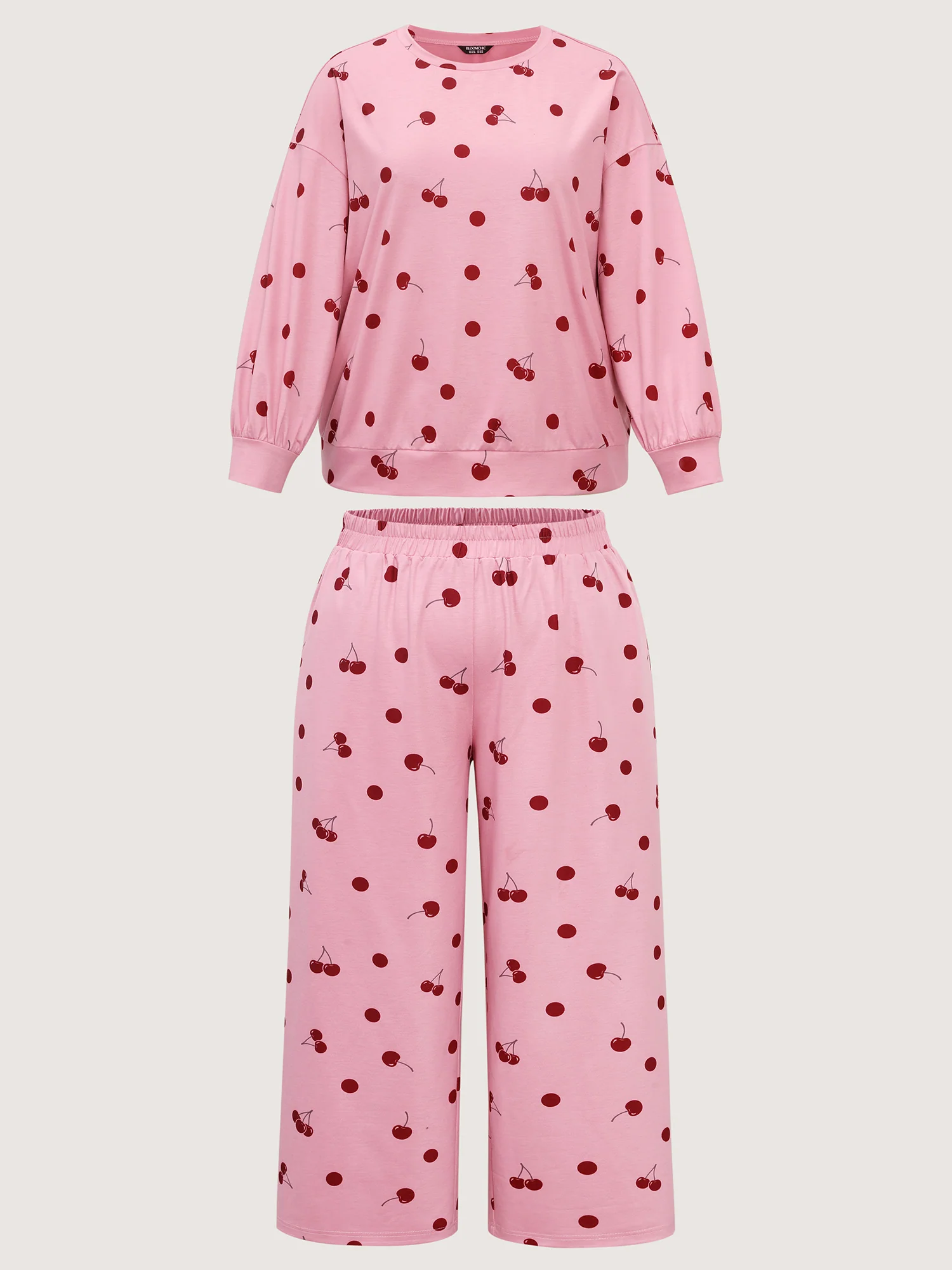 Playful Cherry Print Loungewear Set - Image 8