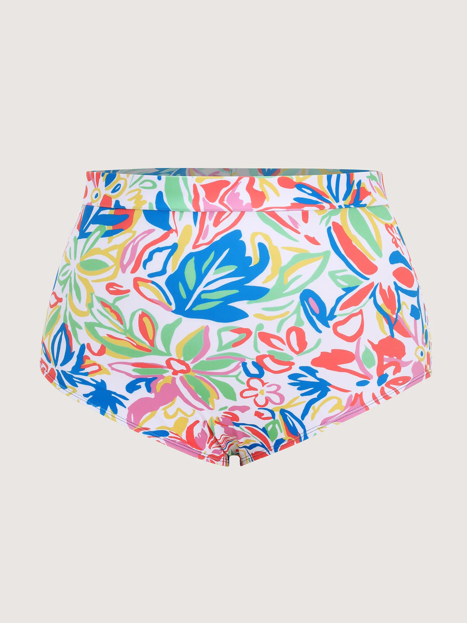 Playful Floral Print Contrast Tie Swim Dress - Image 7