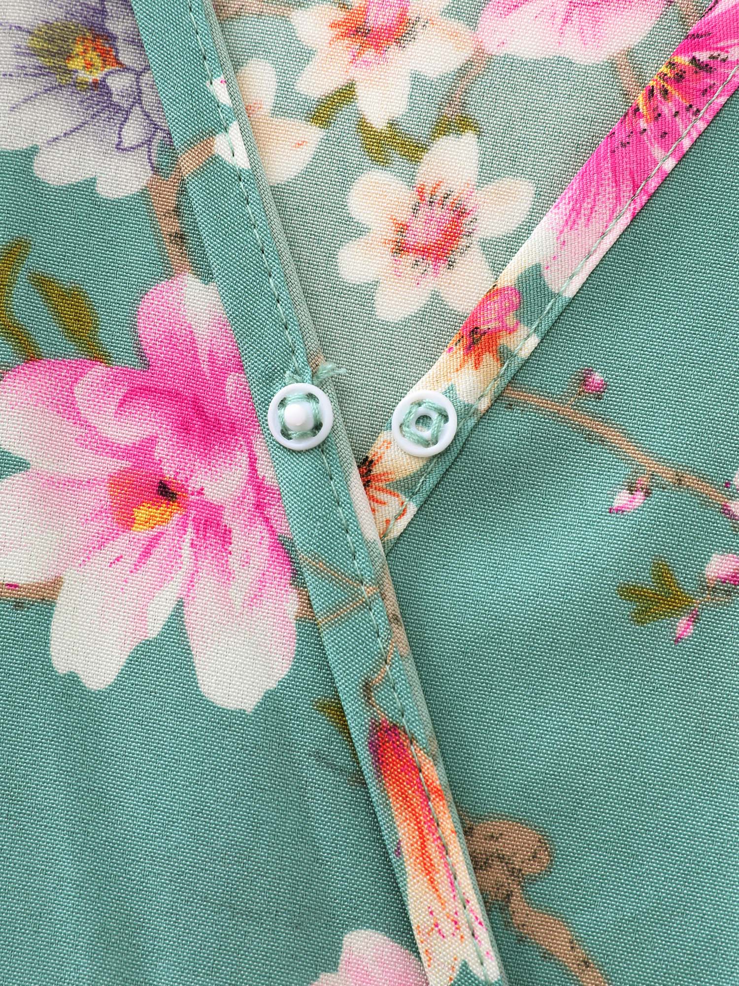 Playful Floral Print Flutter Sleeve Maxi Dress - Image 5