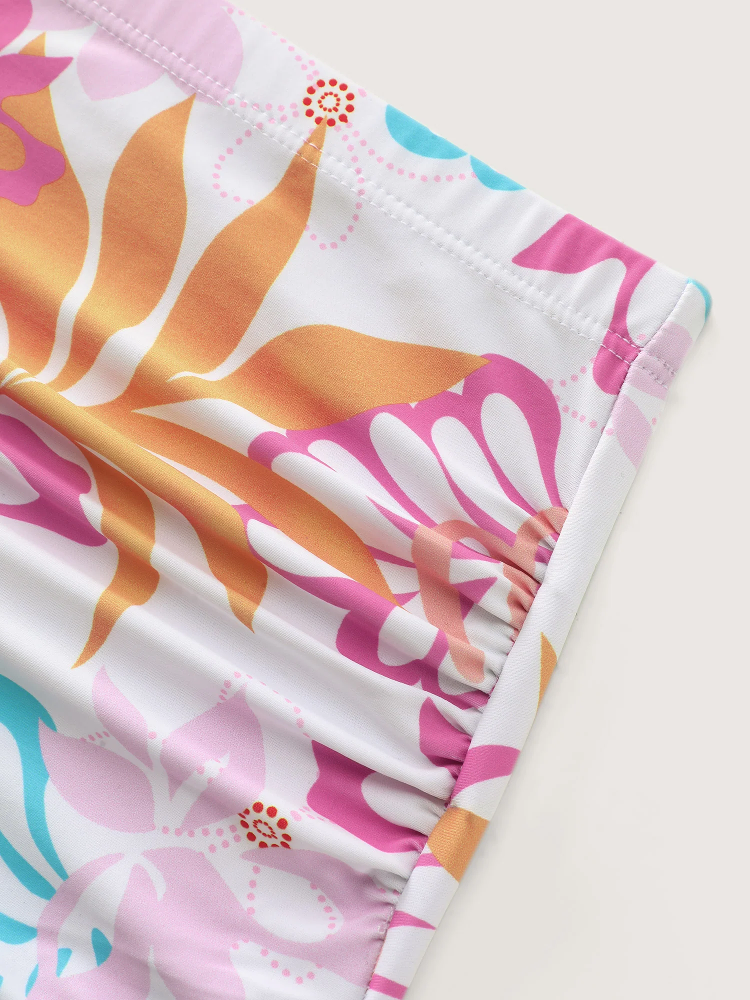 Playful Tropical Print Pockets Swim Dress - Image 11