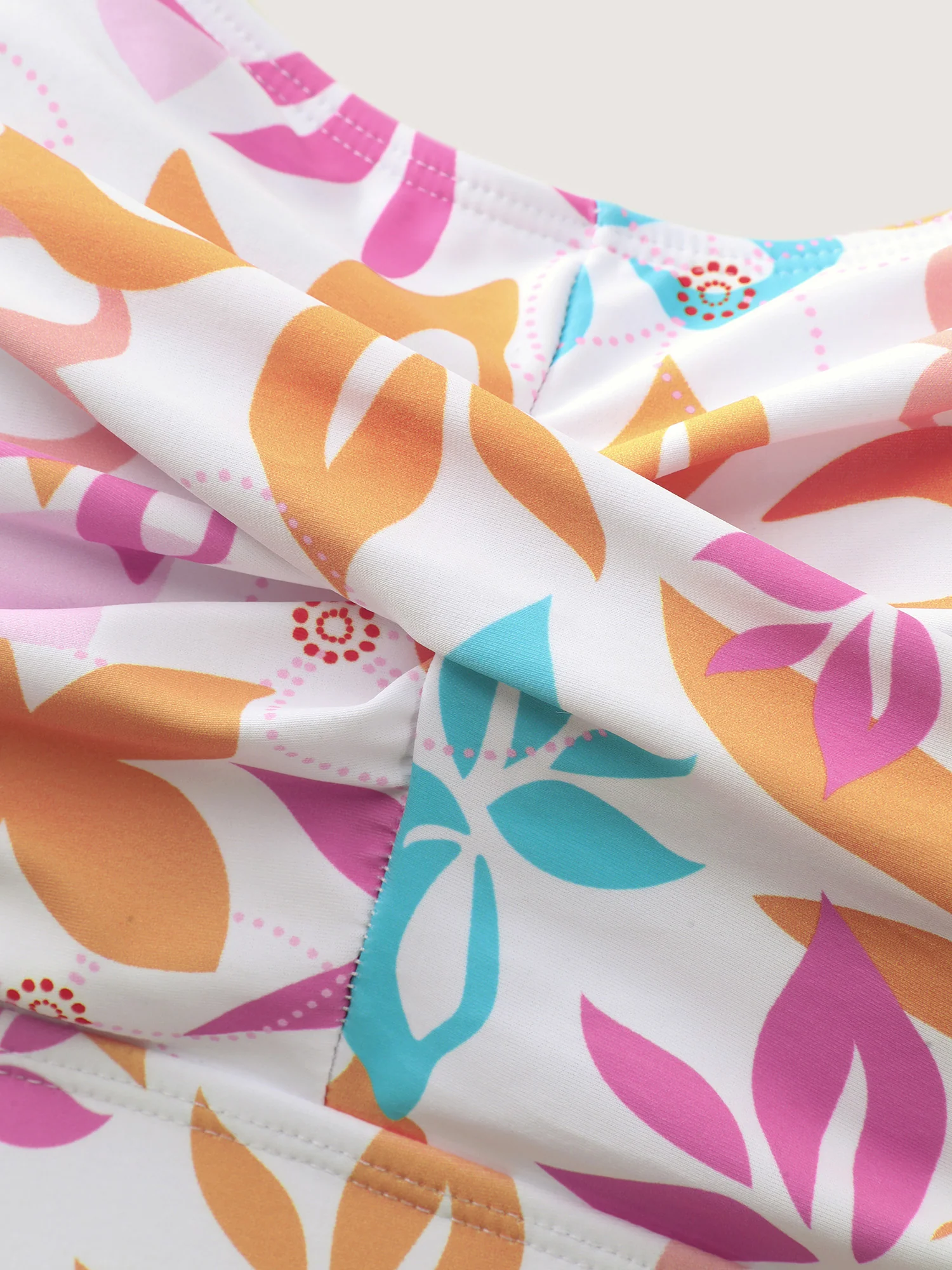 Playful Tropical Print Pockets Swim Dress - Image 9