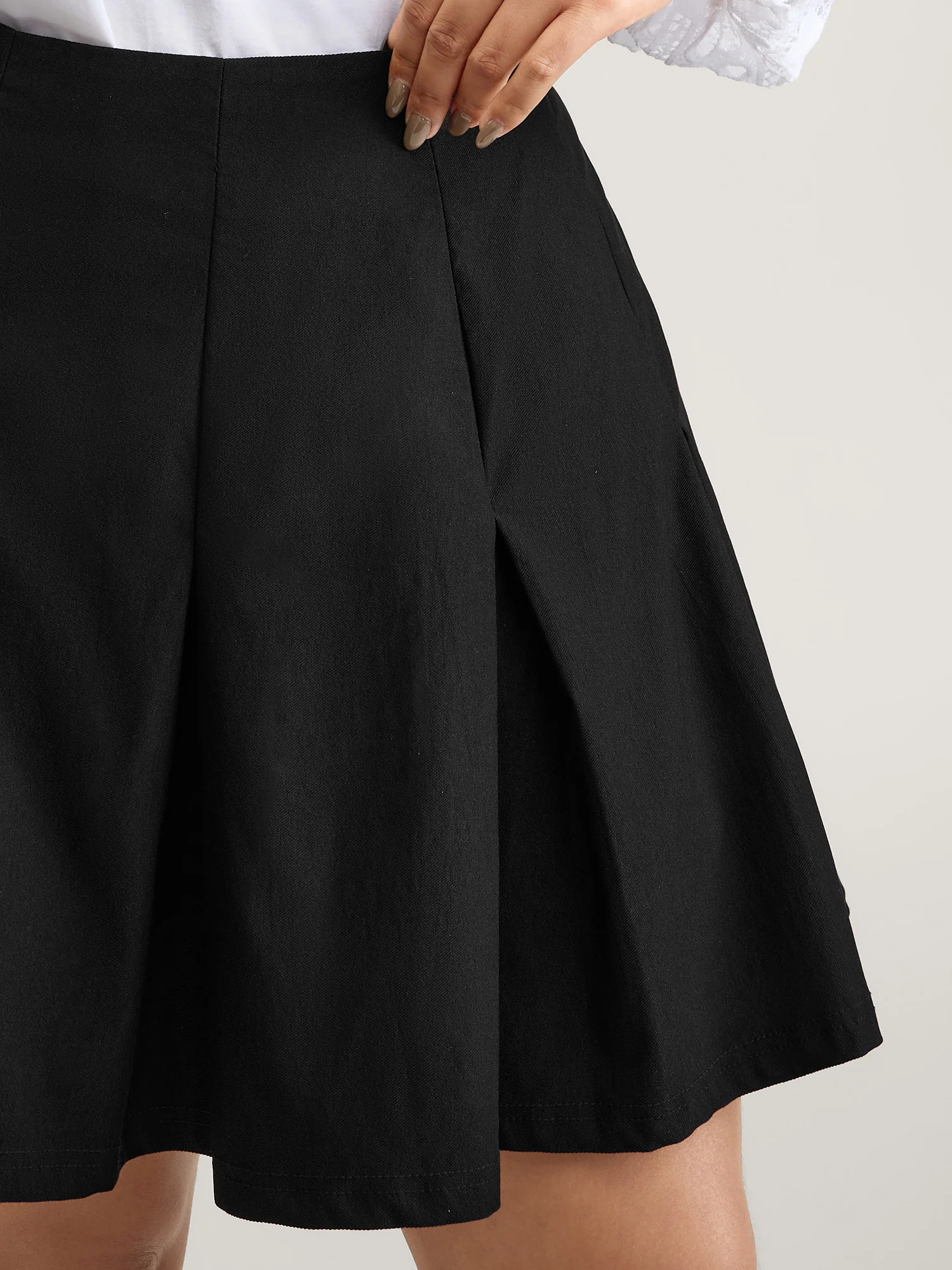 Pleated Built-In Shorts Mini Skirt - Image 3
