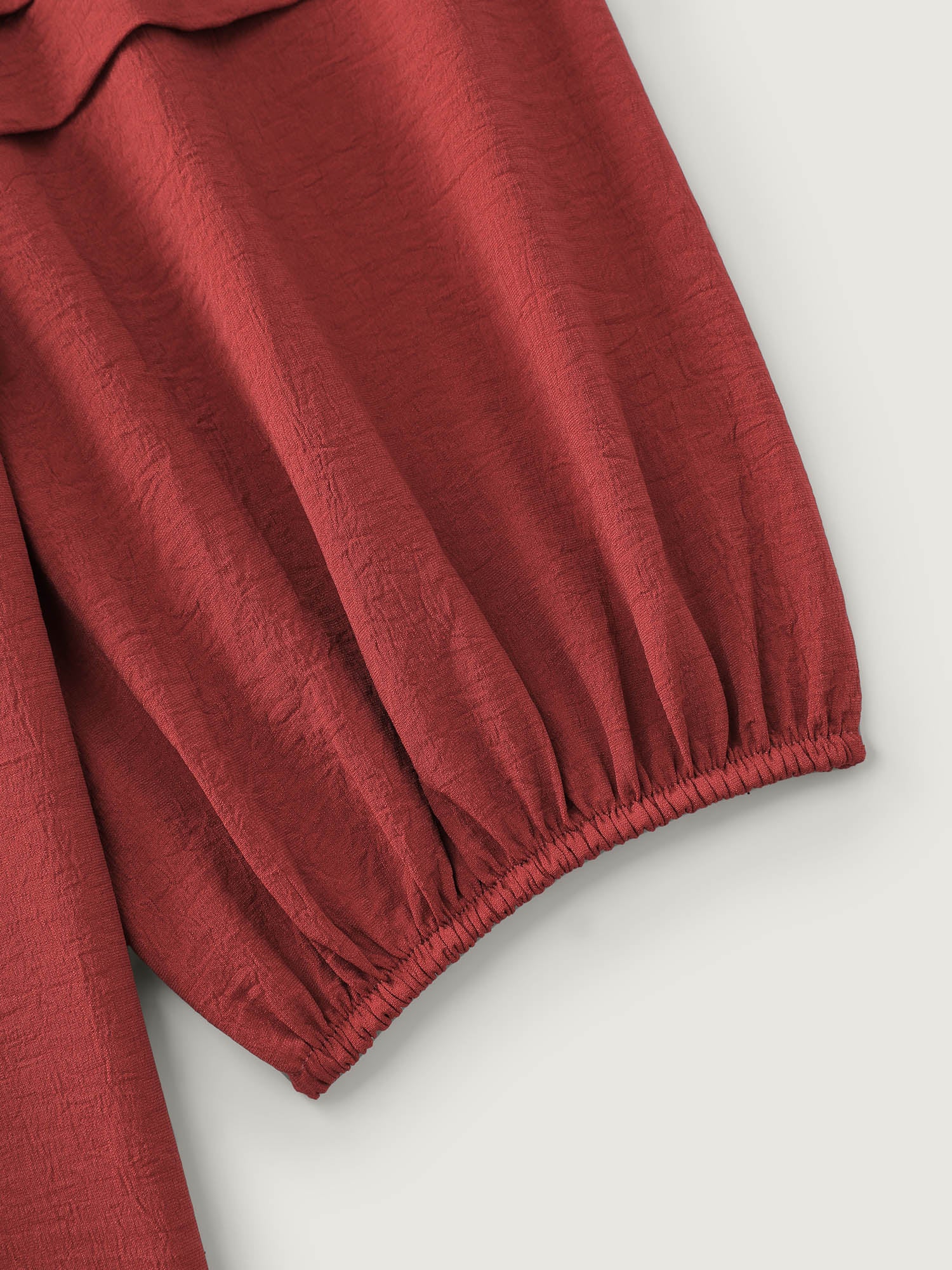 Pleated Button Placket Open-Front Shirt - Image 6
