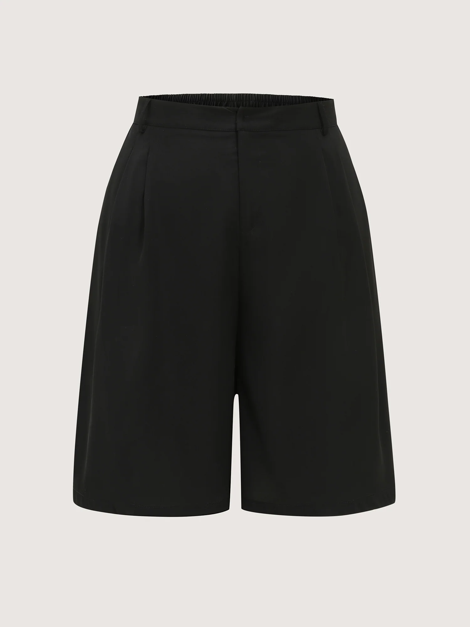 Bermuda Pleated Solid Pocket Shorts - Image 9