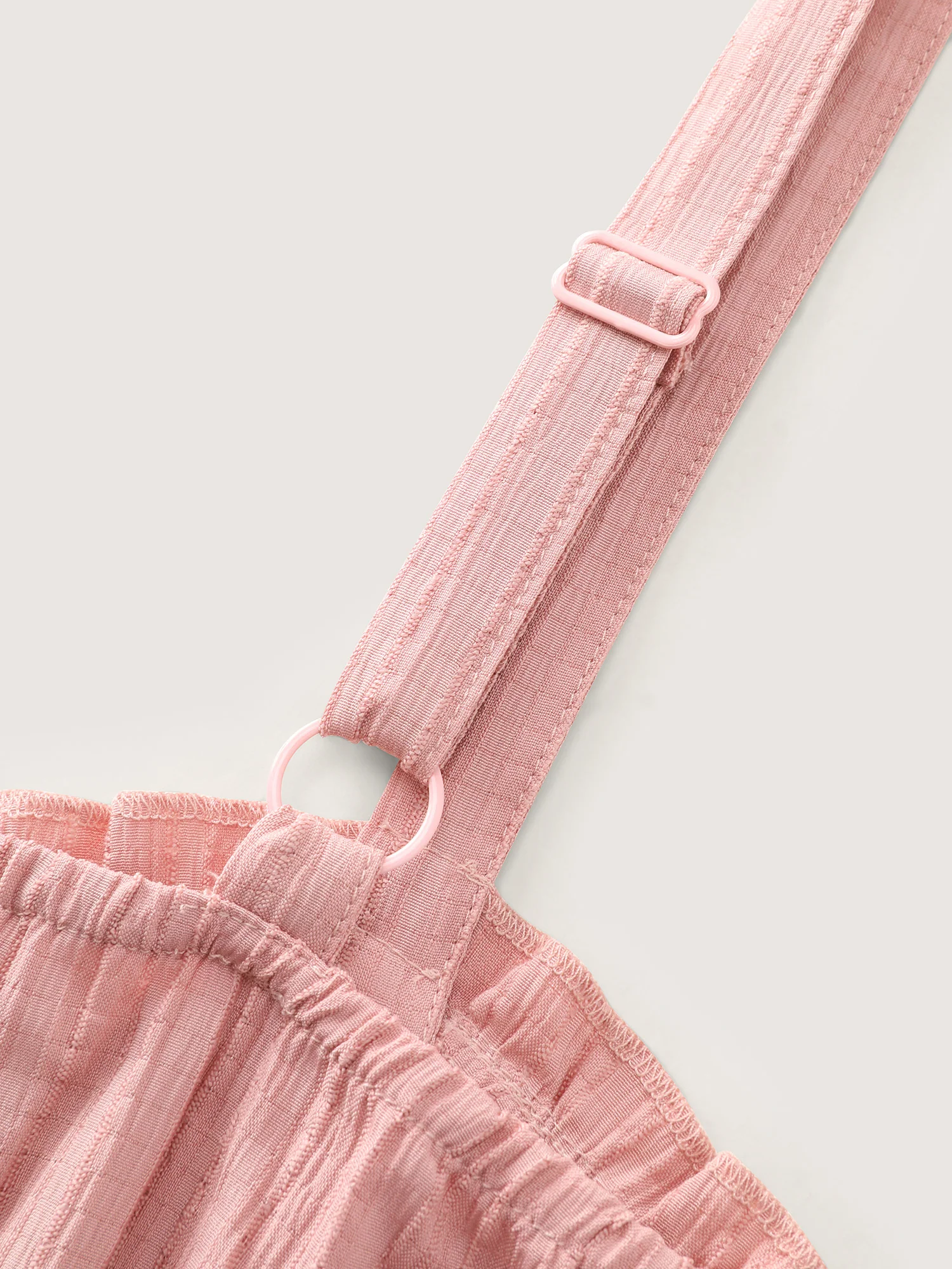 Pleated Front Textured Wide Strap Midi Dress - Image 7