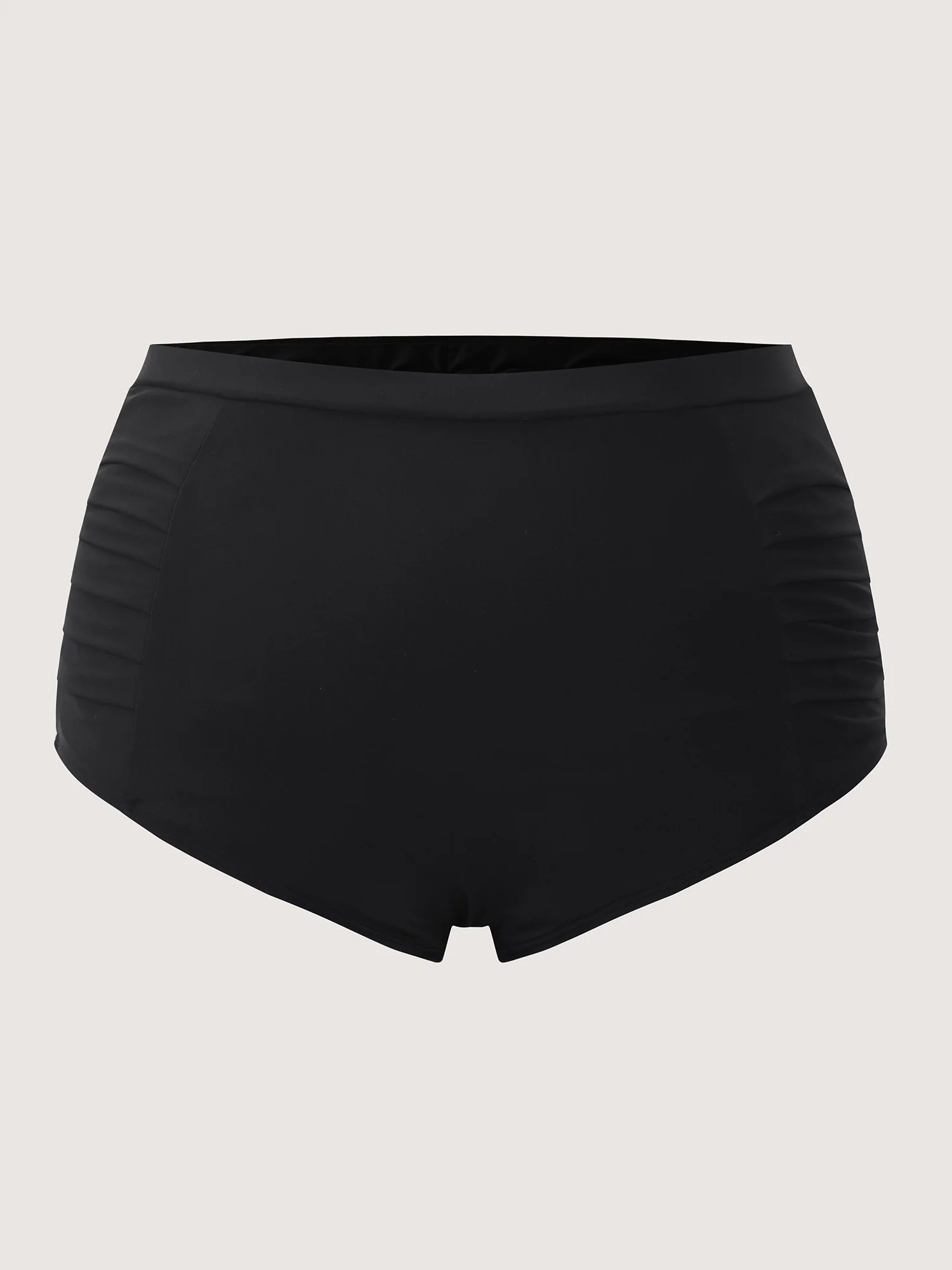 Pleated High-Waisted Swim Bottoms - Image 6