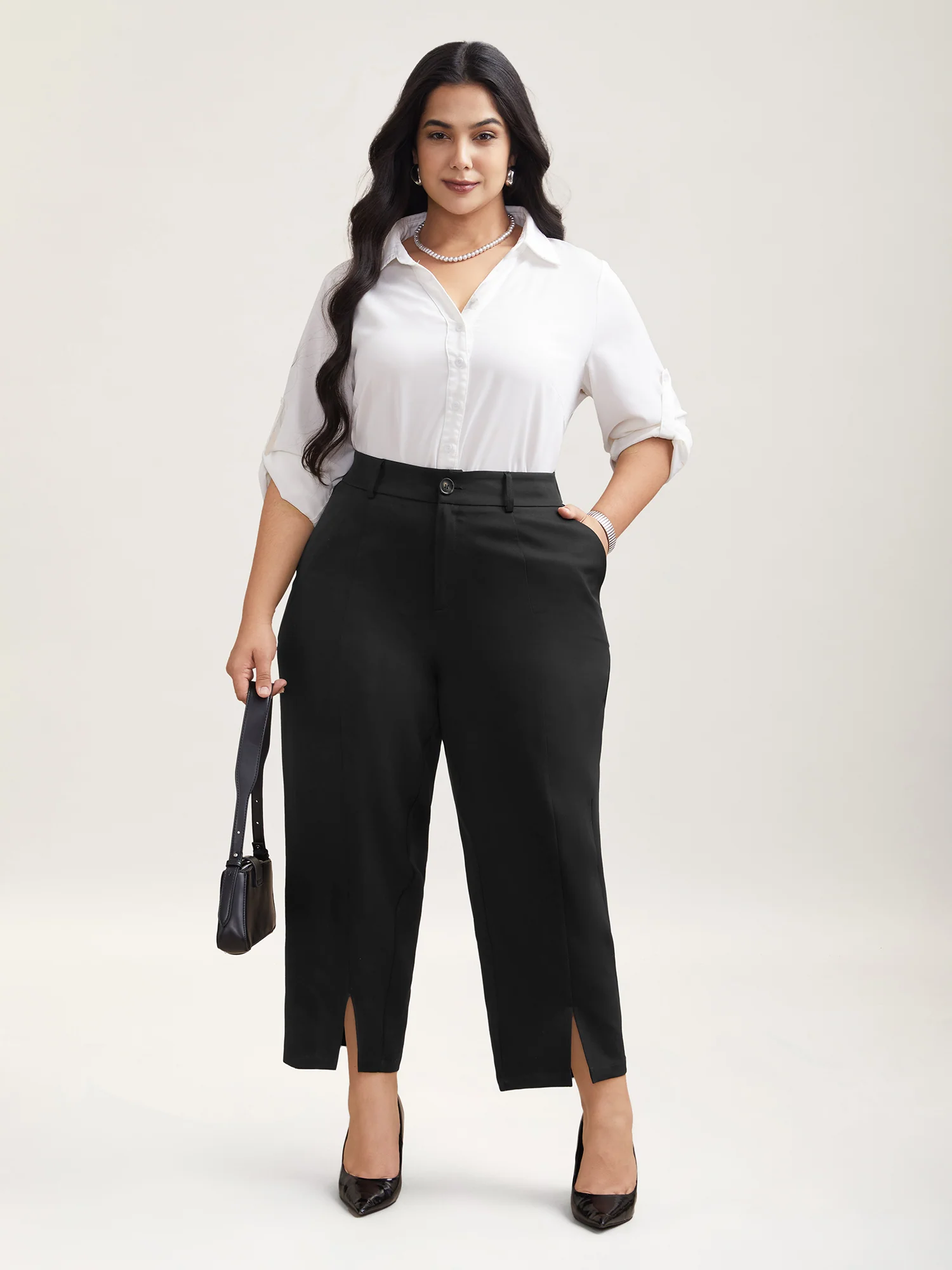 Pleated Loop Straight-Leg Pants - Image 2