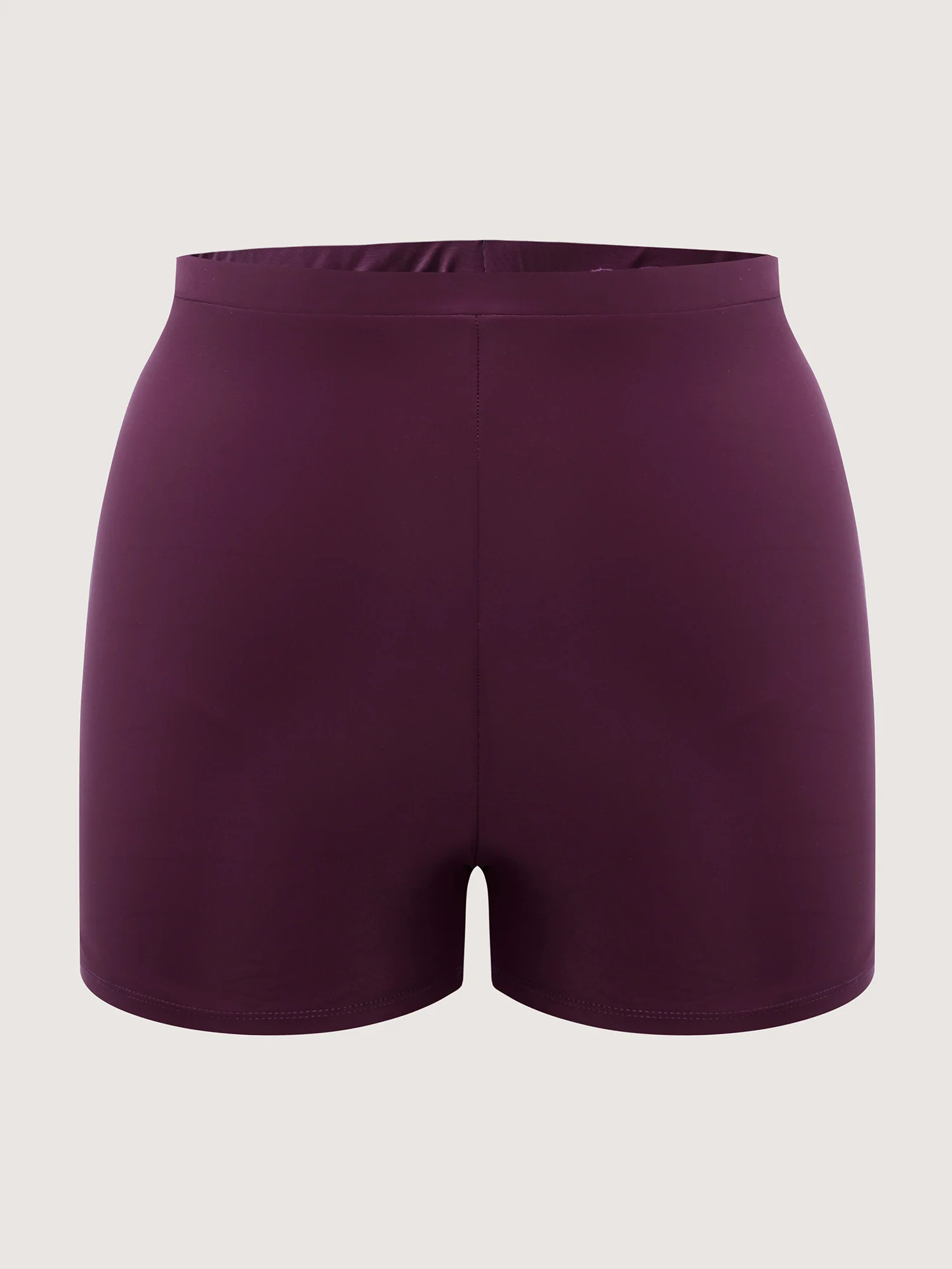 Pleated Metal Detail Curvy Hem Swim Dress - Image 7