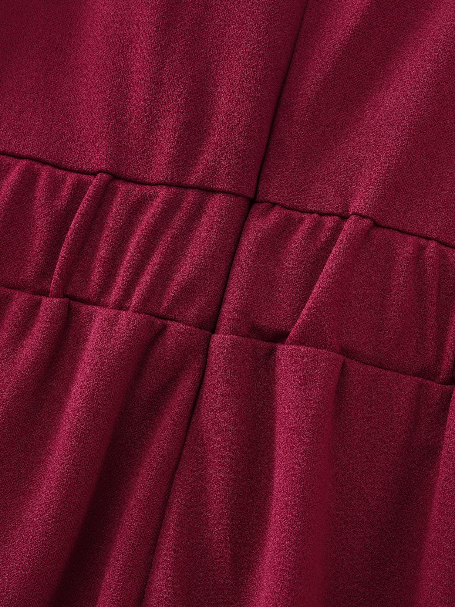 Pleated Neckline Stretchy Waist Jumpsuit - Image 6