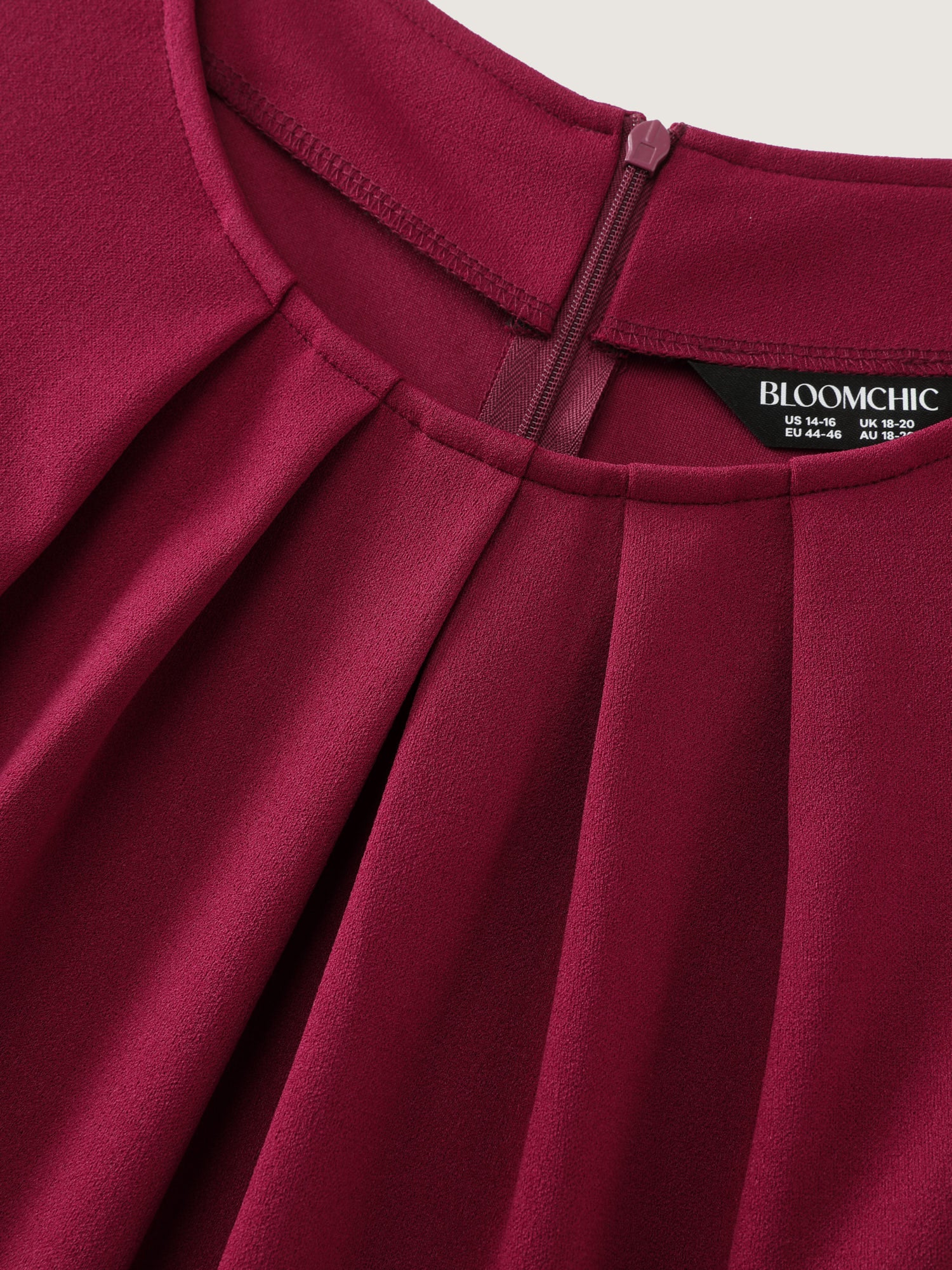 Pleated Neckline Stretchy Waist Jumpsuit - Image 7