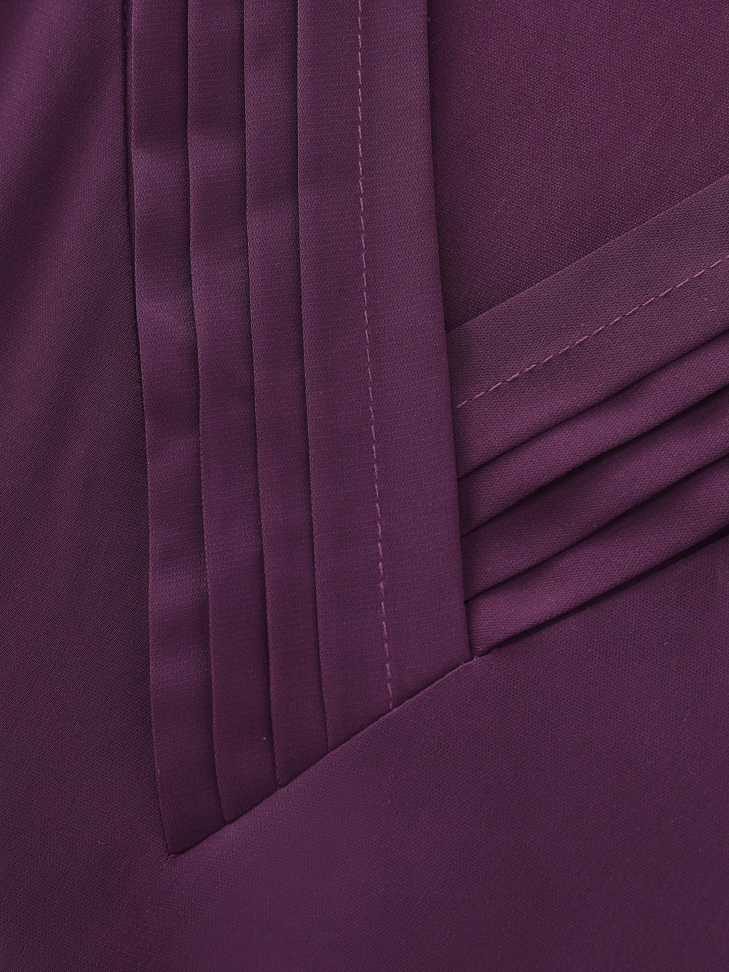 Pleated Neckline Waist-Tie Flowy Midi Dress - Image 4
