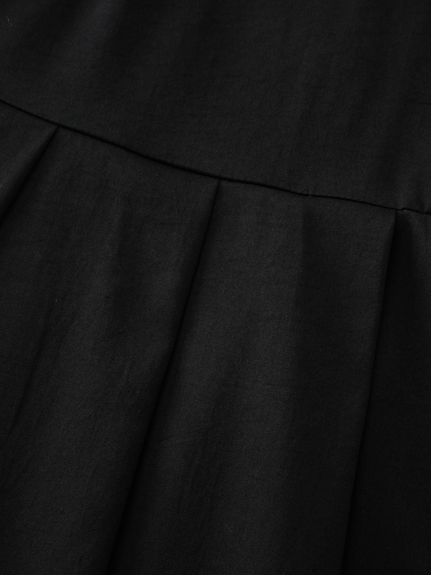 Pleated Placket Flowy Solid Color Midi Dress - Image 5