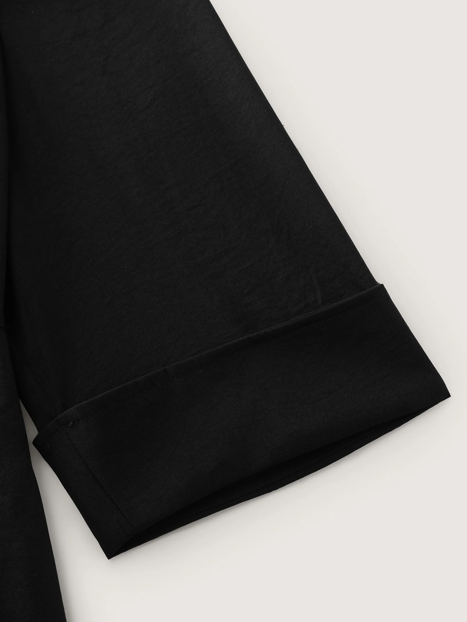 Pleated Placket Flowy Solid Color Midi Dress - Image 6