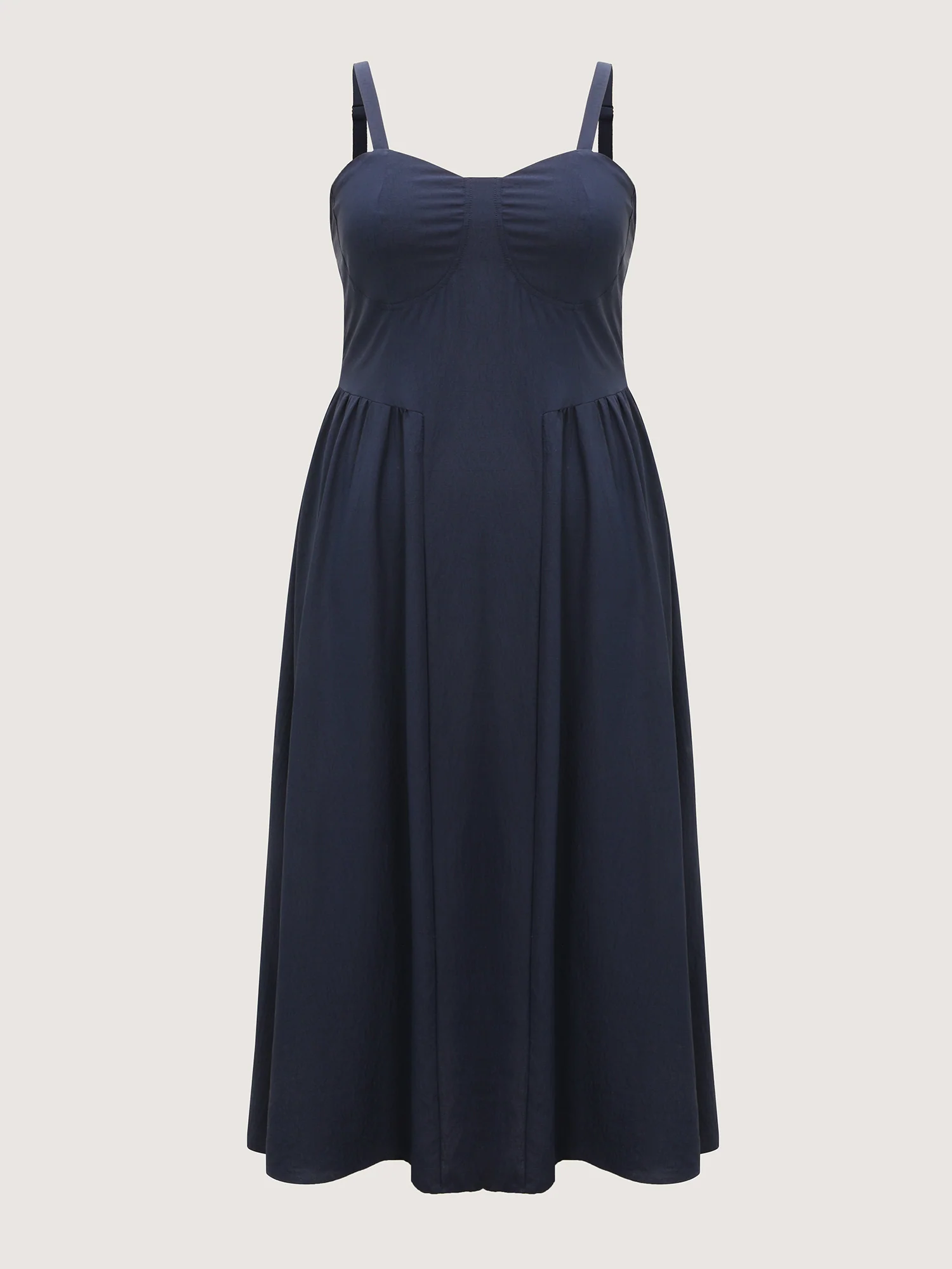 Pleated Side Skirt Sculpted Cami Maxi Dress - Image 7