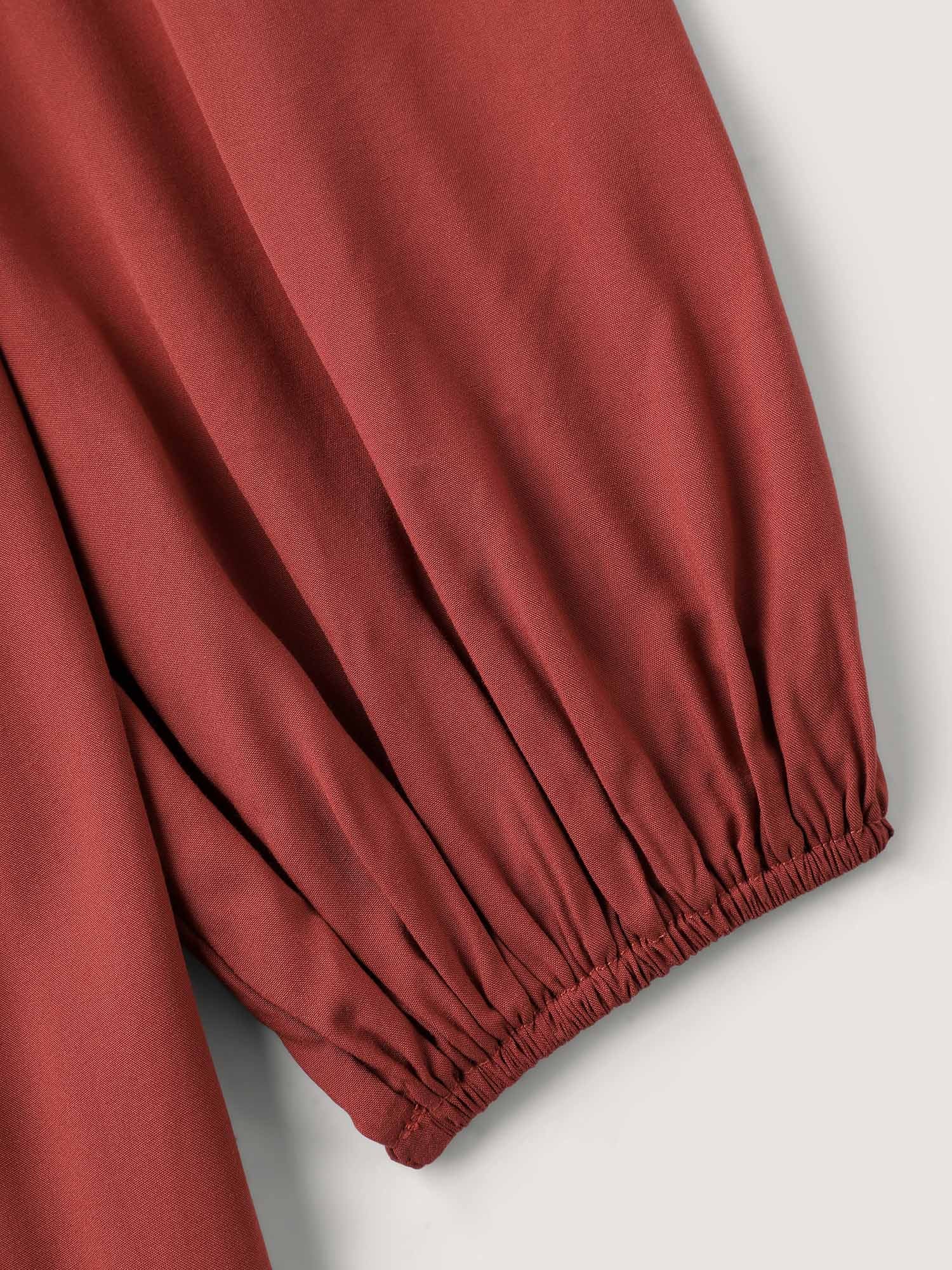 Pleated V-Neckline Tiered Maxi Dress - Image 6