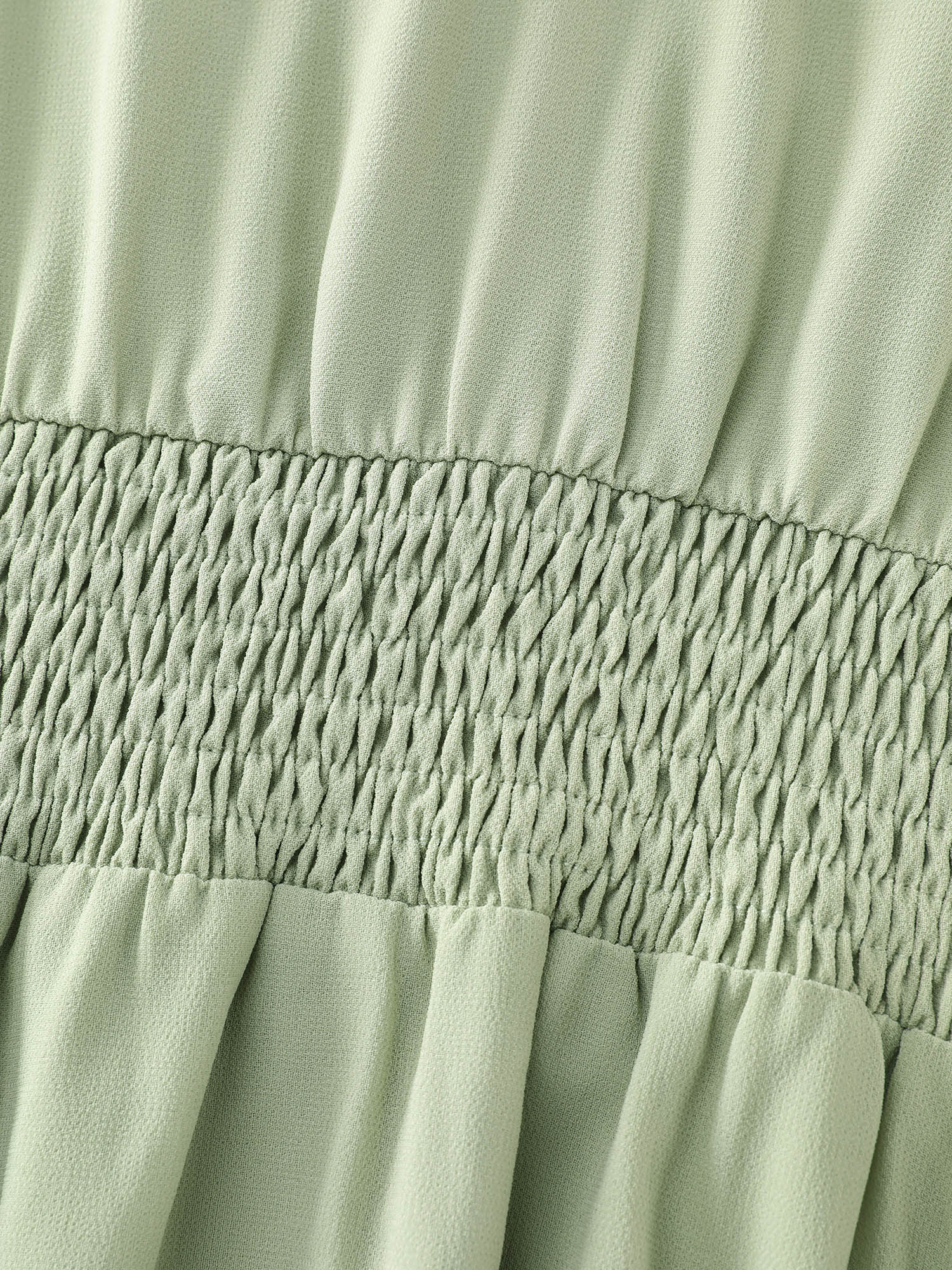 Pleated Waist Pockets High Low Hem Midi Dress - Image 6