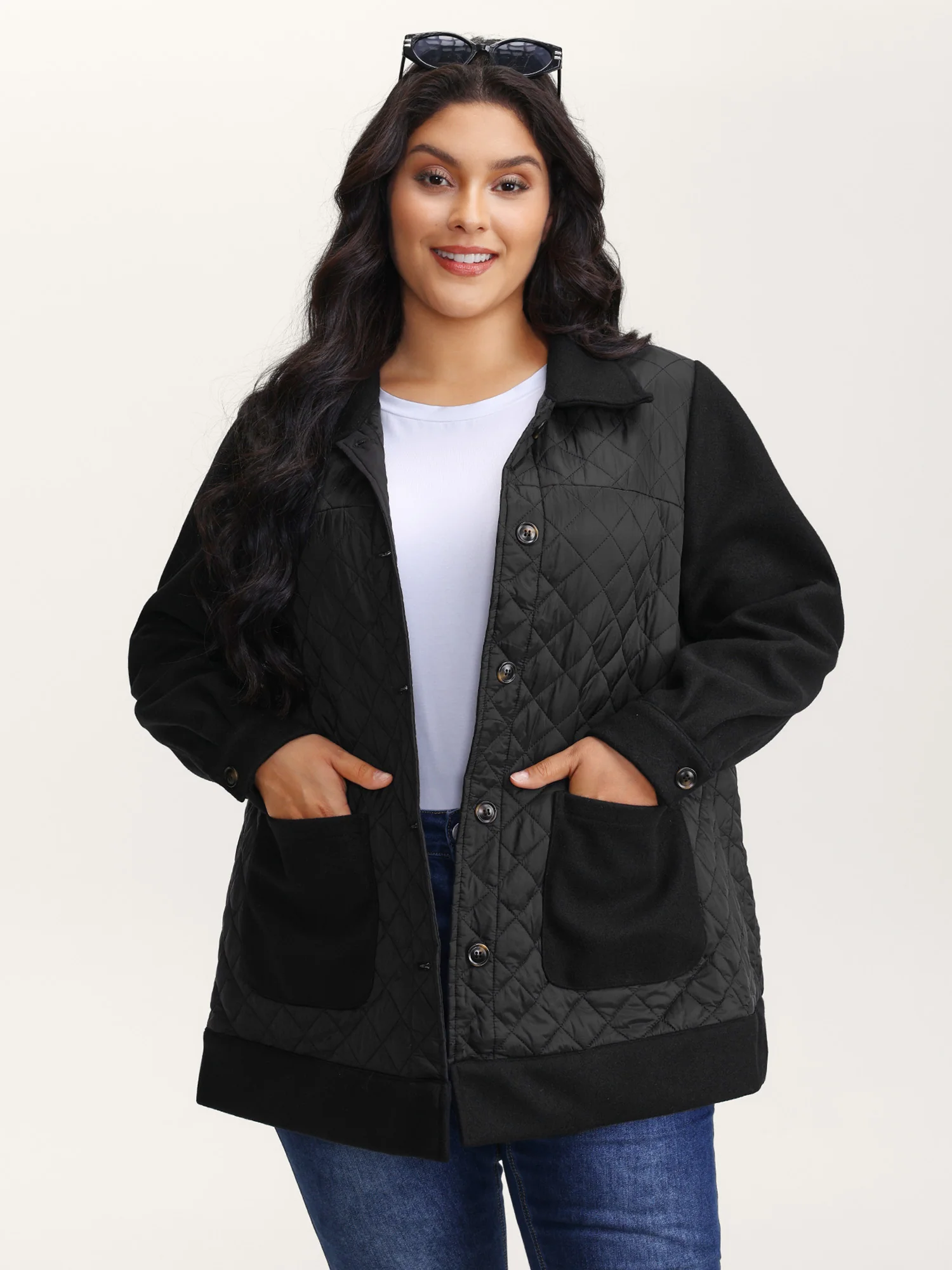 Pockets Contrast Puffer Parka