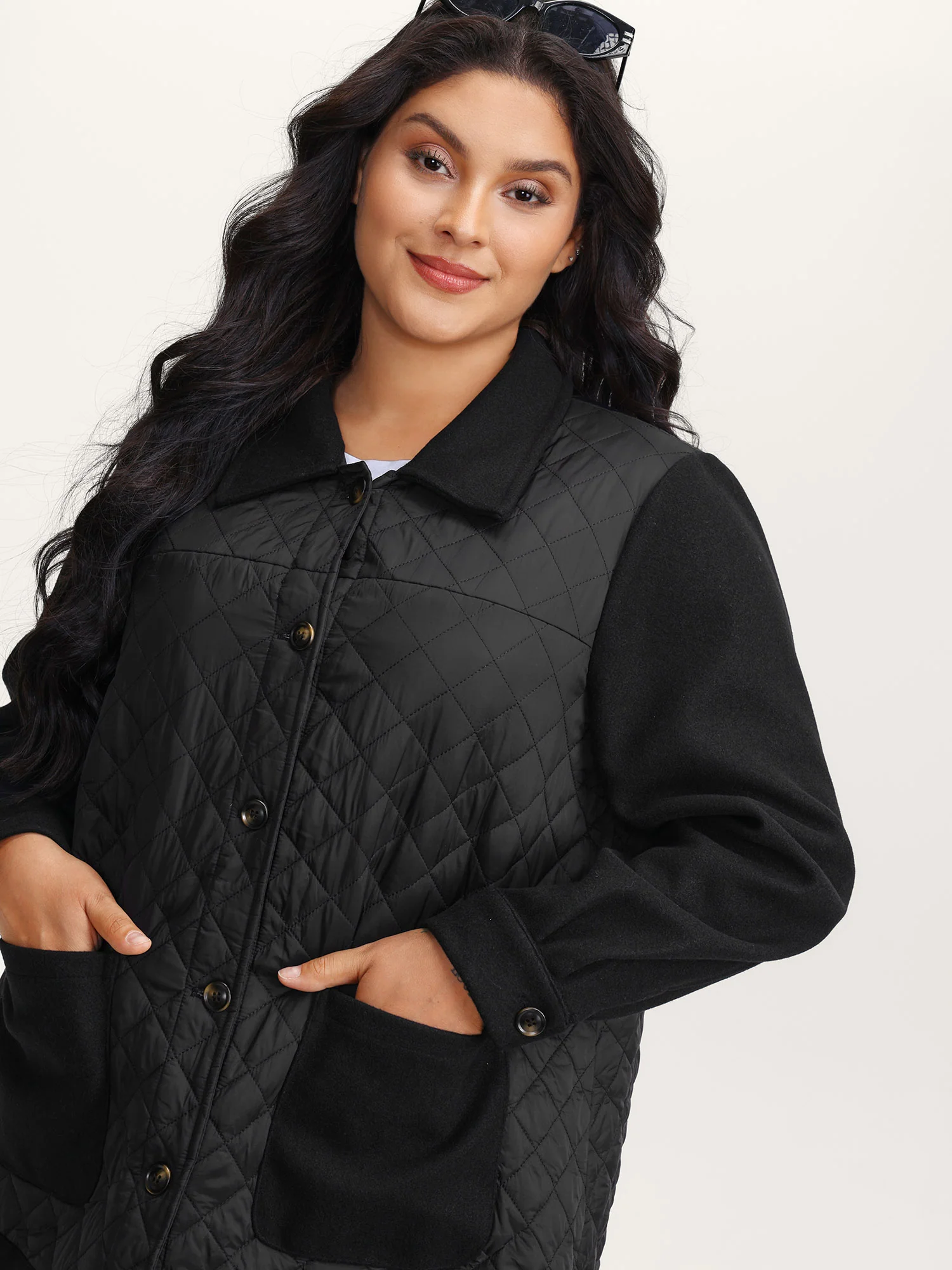 Pockets Contrast Puffer Parka - Image 2