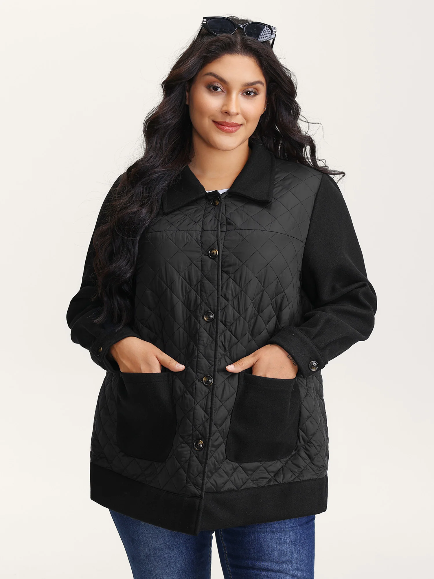 Pockets Contrast Puffer Parka - Image 4