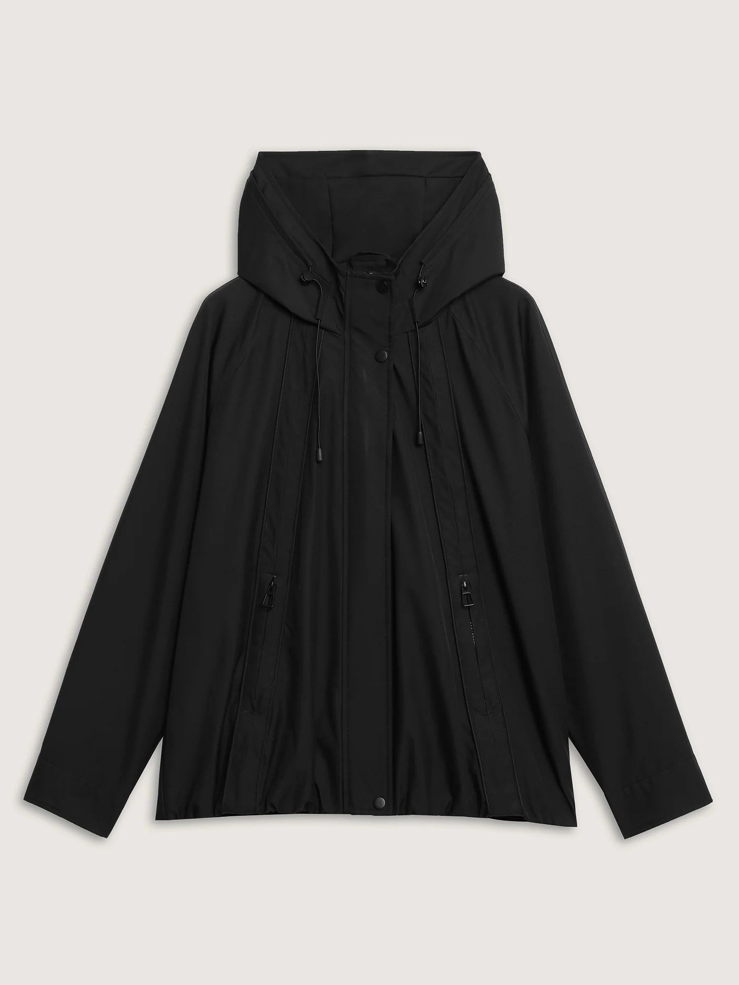 Pockets Zipper-Front Hooded Bomber Jacket - Image 8