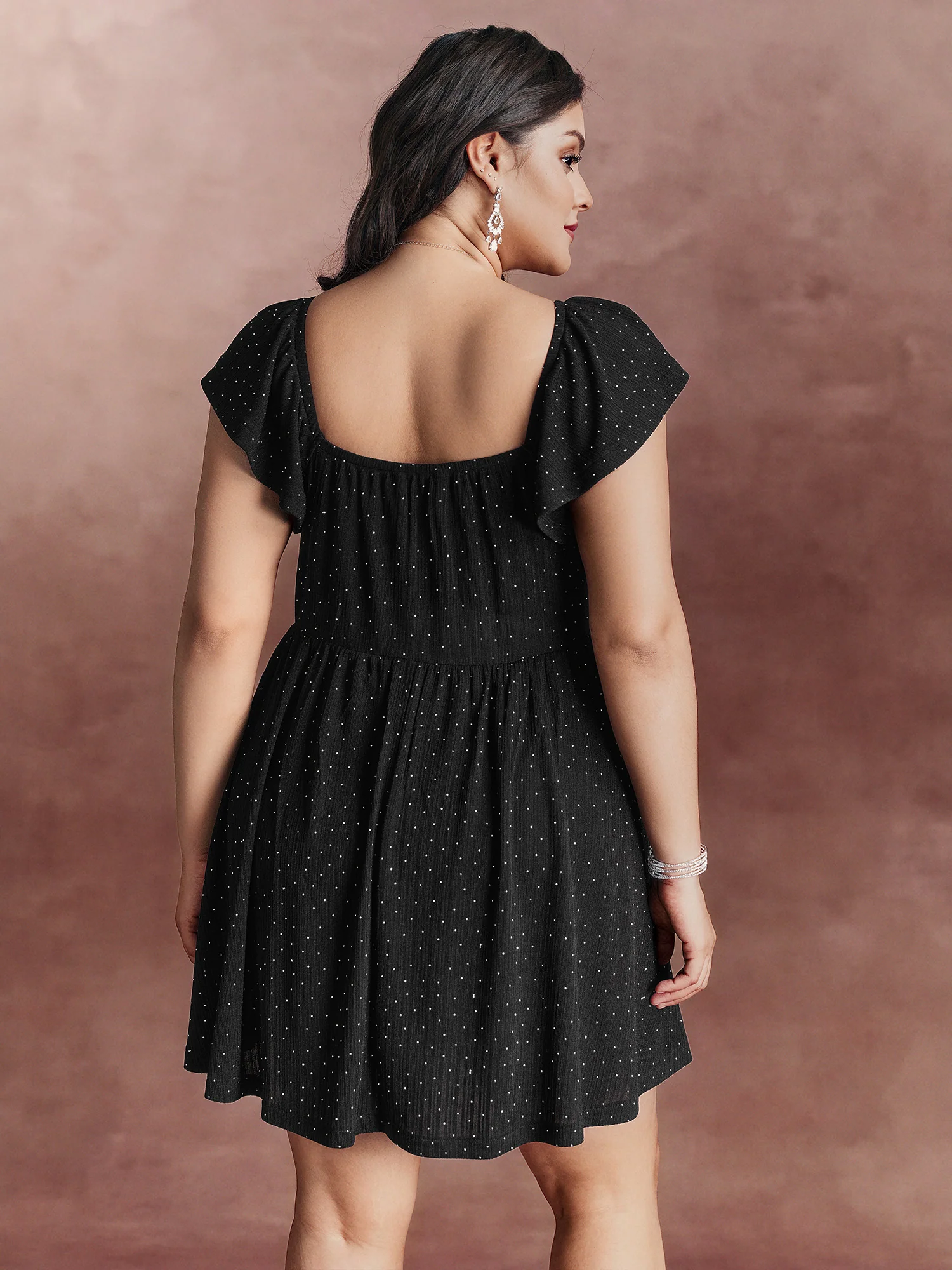 Polka Dot Built-In Bra And Panty Mini Dress - Image 4