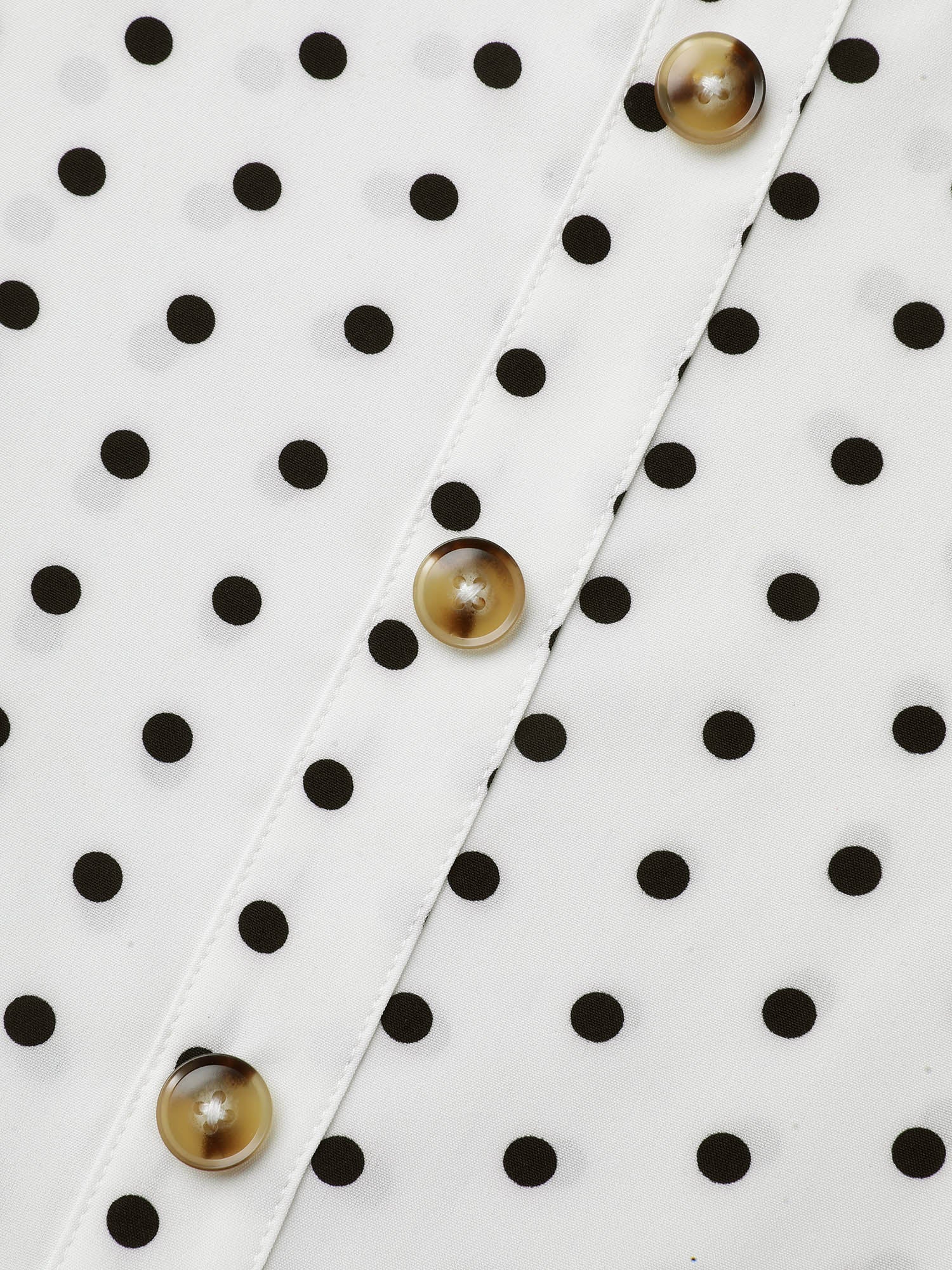 Polka Dot Button-Back Flared Shirt - Image 6