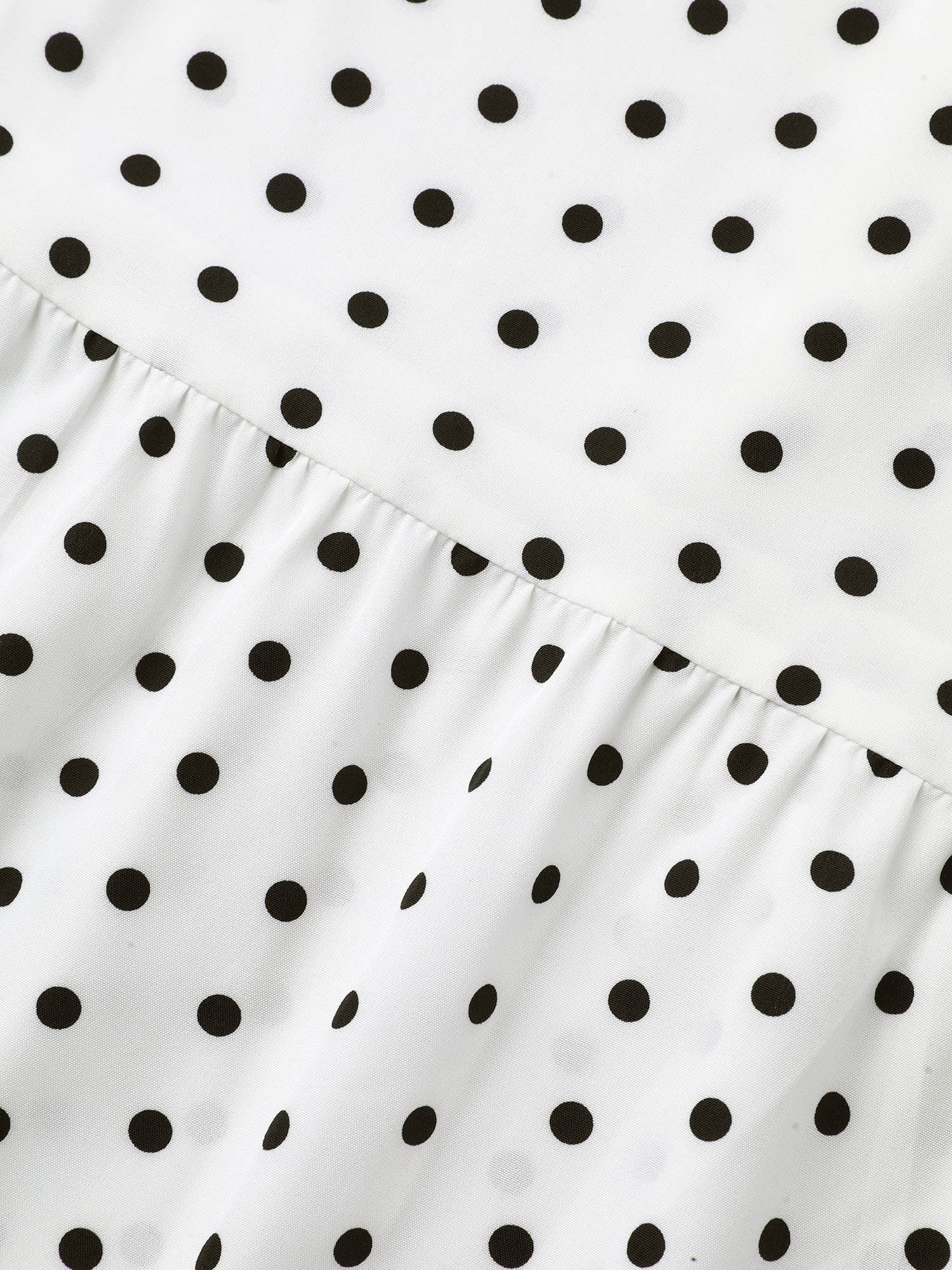 Polka Dot Button-Back Flared Shirt - Image 7