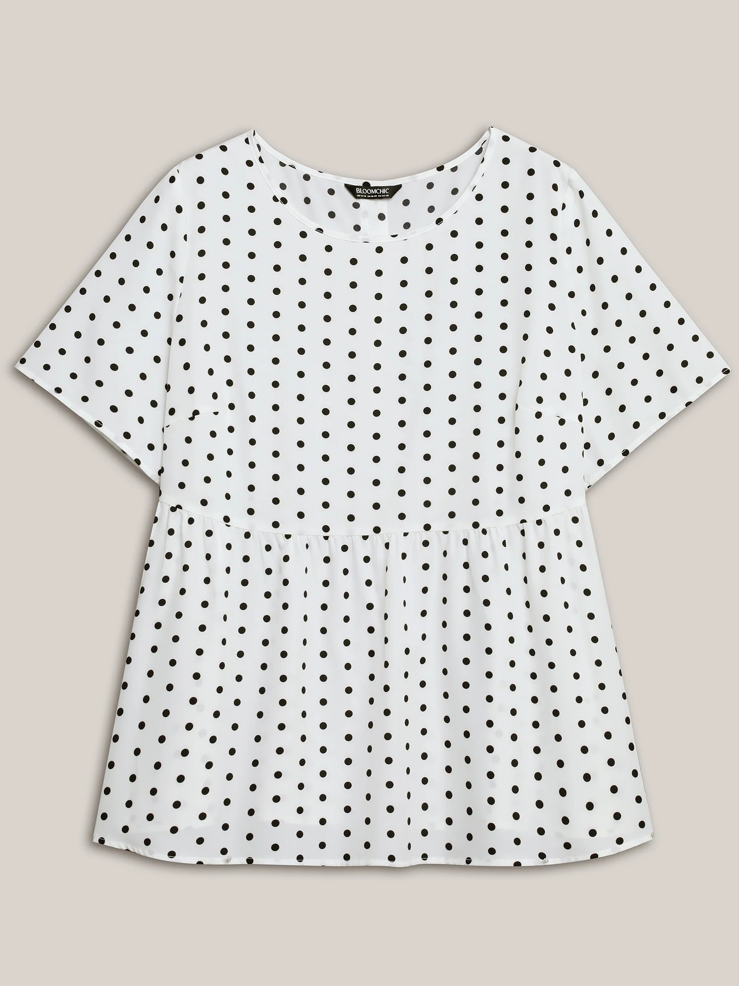 Polka Dot Button-Back Flared Shirt - Image 8